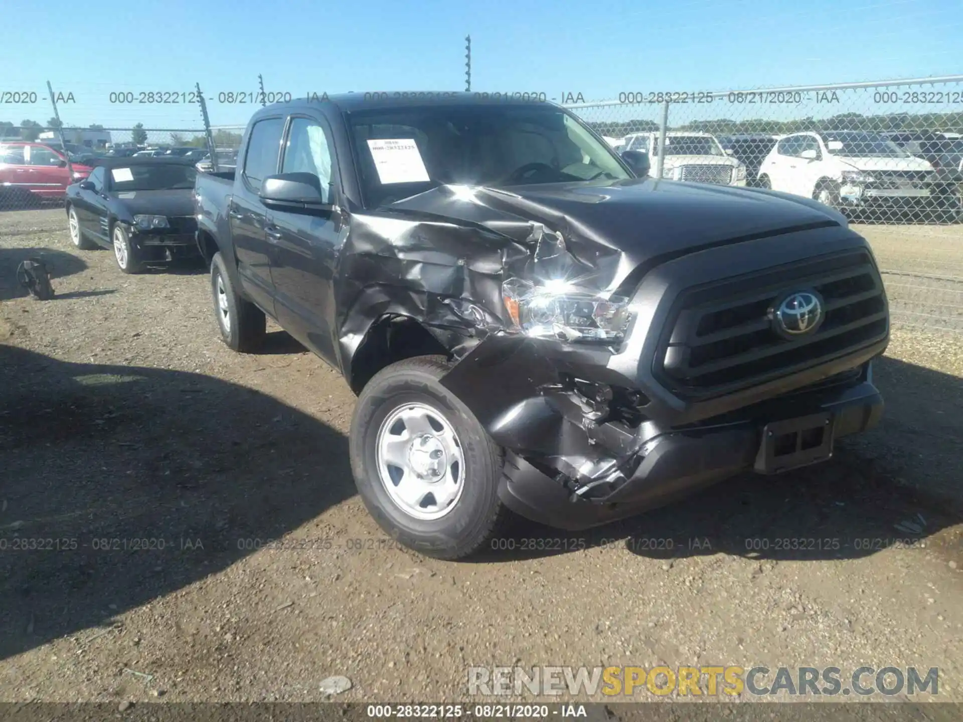 1 Photograph of a damaged car 5TFCZ5AN8LX236322 TOYOTA TACOMA 4WD 2020