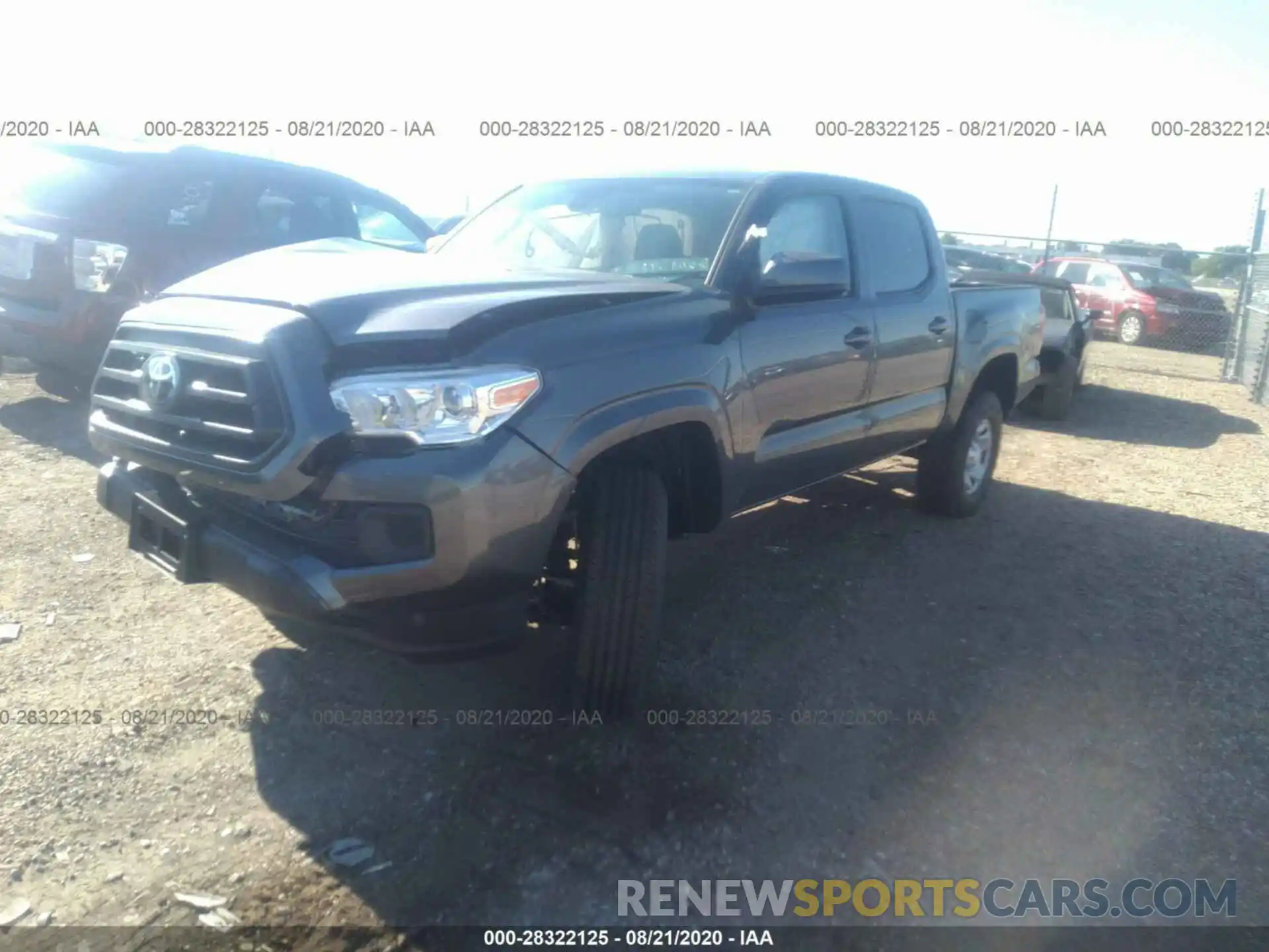 2 Photograph of a damaged car 5TFCZ5AN8LX236322 TOYOTA TACOMA 4WD 2020