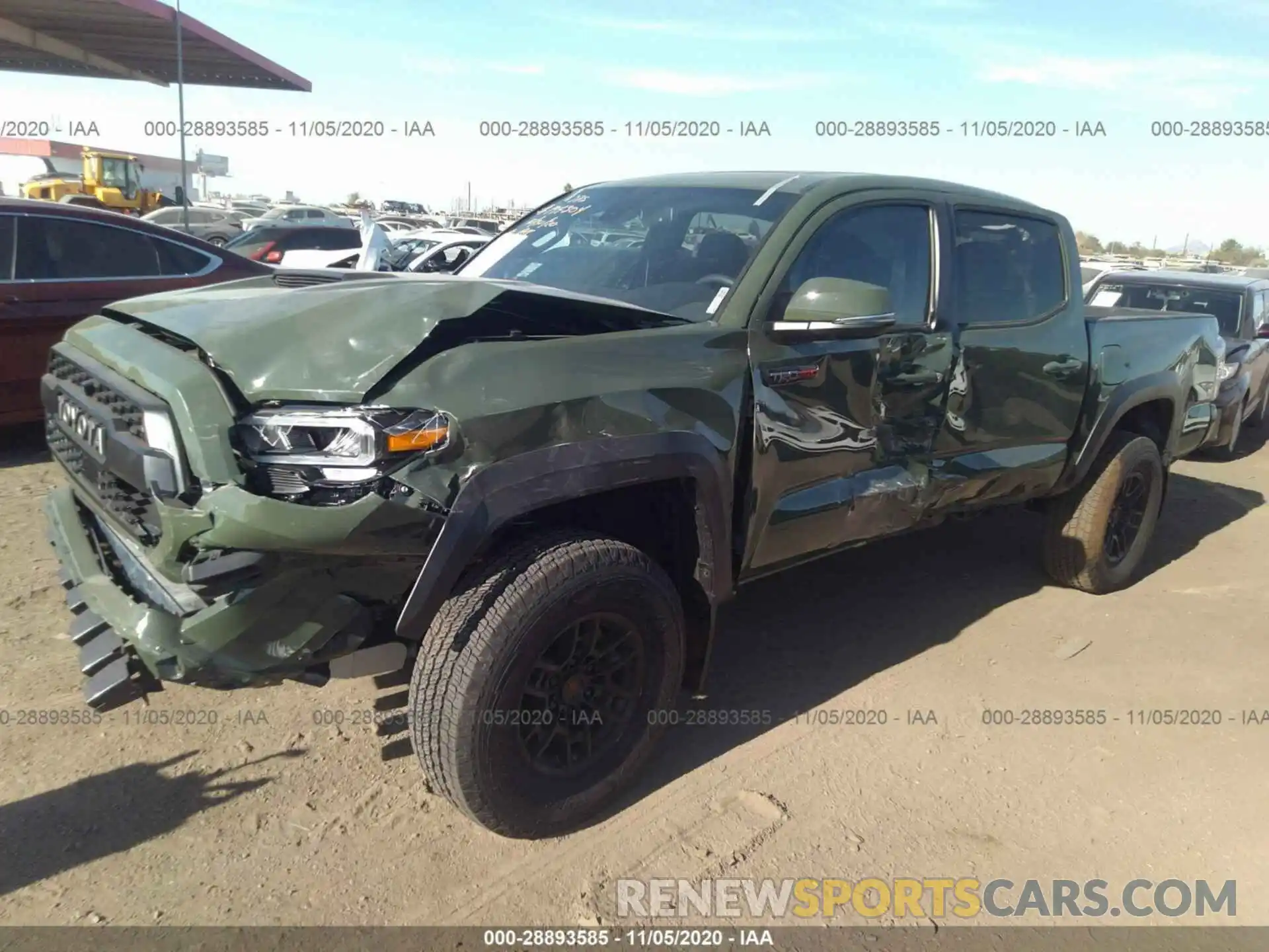 2 Photograph of a damaged car 5TFCZ5AN8LX240371 TOYOTA TACOMA 4WD 2020