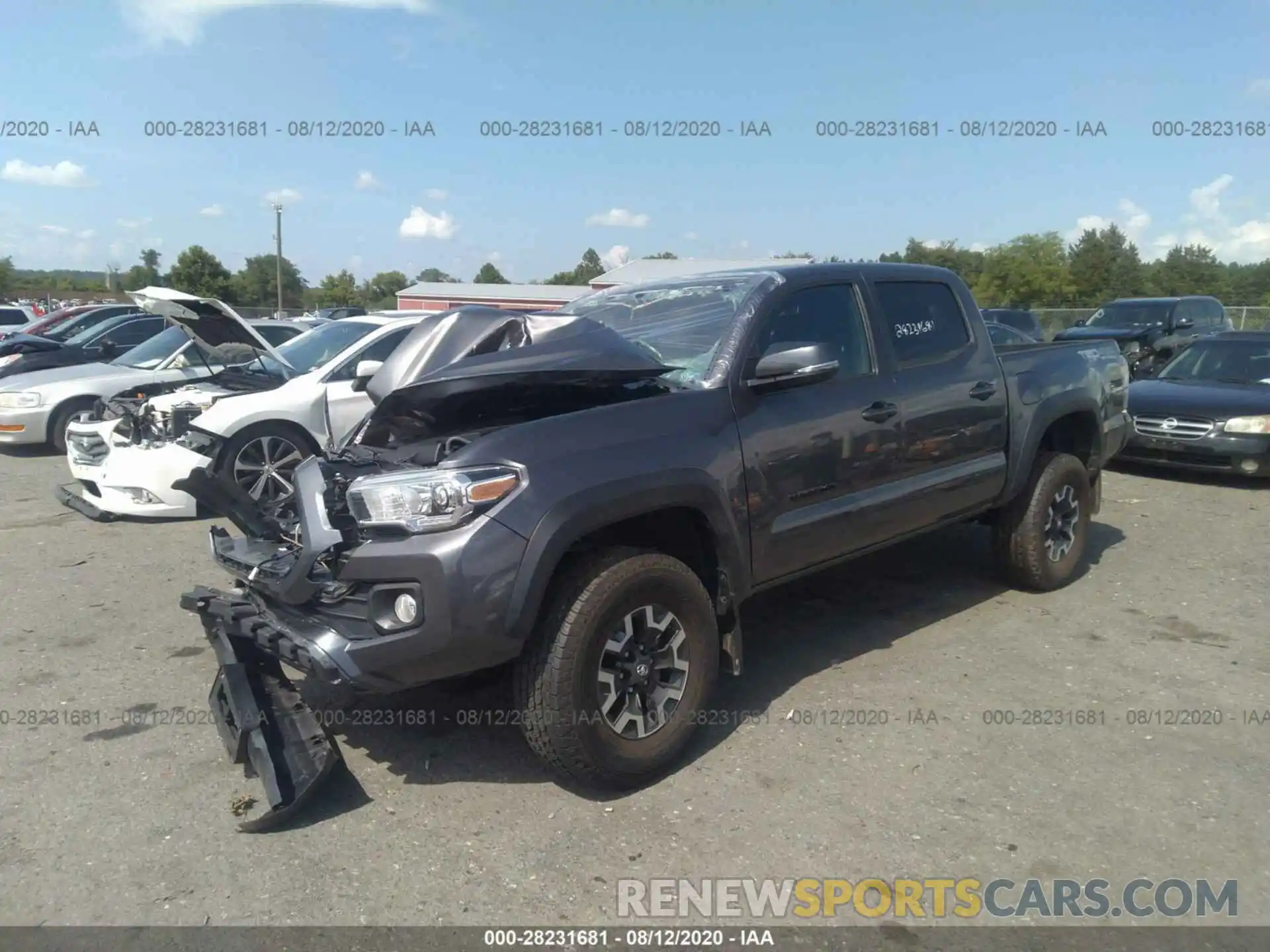 2 Photograph of a damaged car 5TFCZ5AN9LX212305 TOYOTA TACOMA 4WD 2020