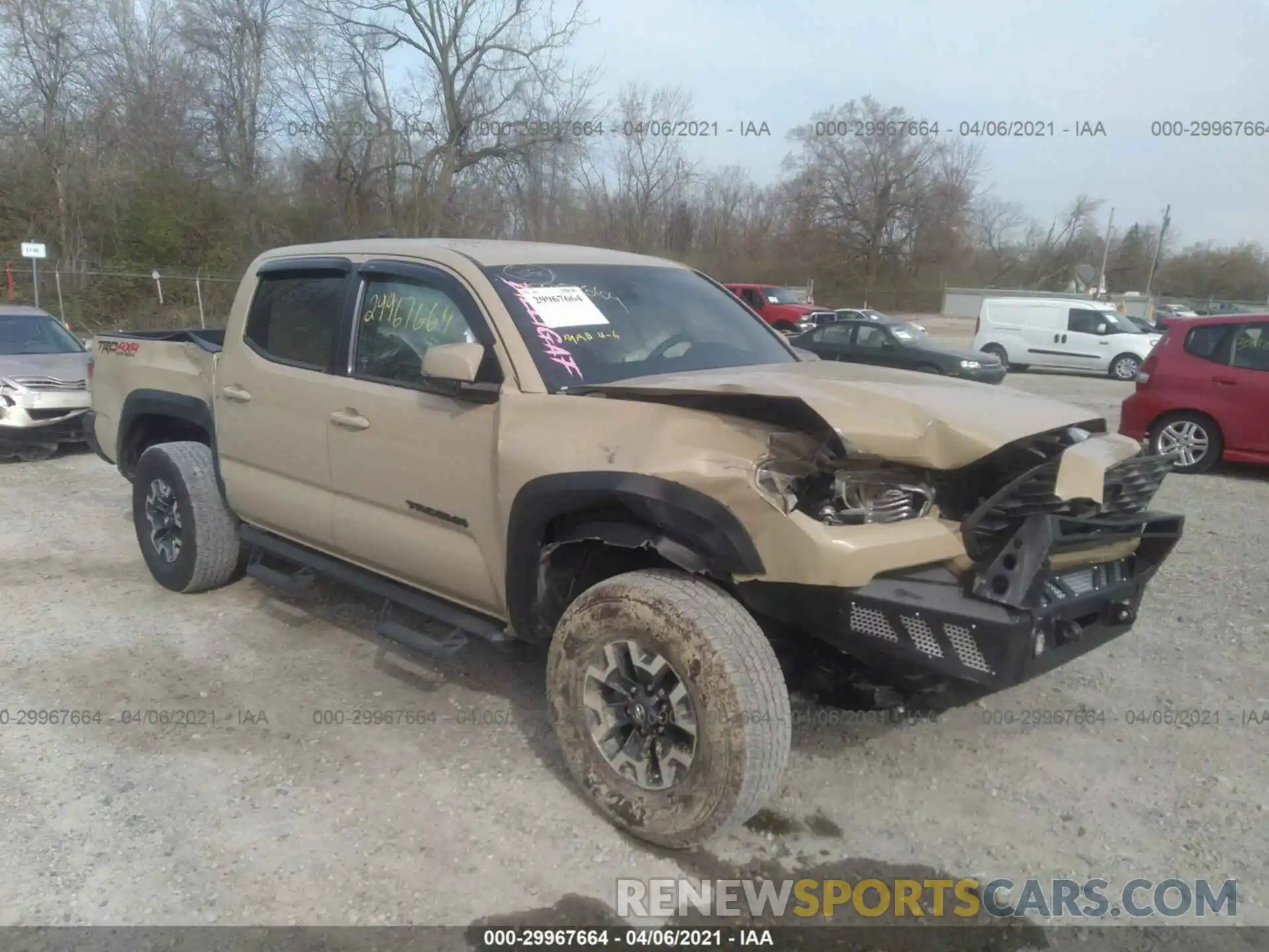 1 Photograph of a damaged car 5TFCZ5AN9LX229959 TOYOTA TACOMA 4WD 2020