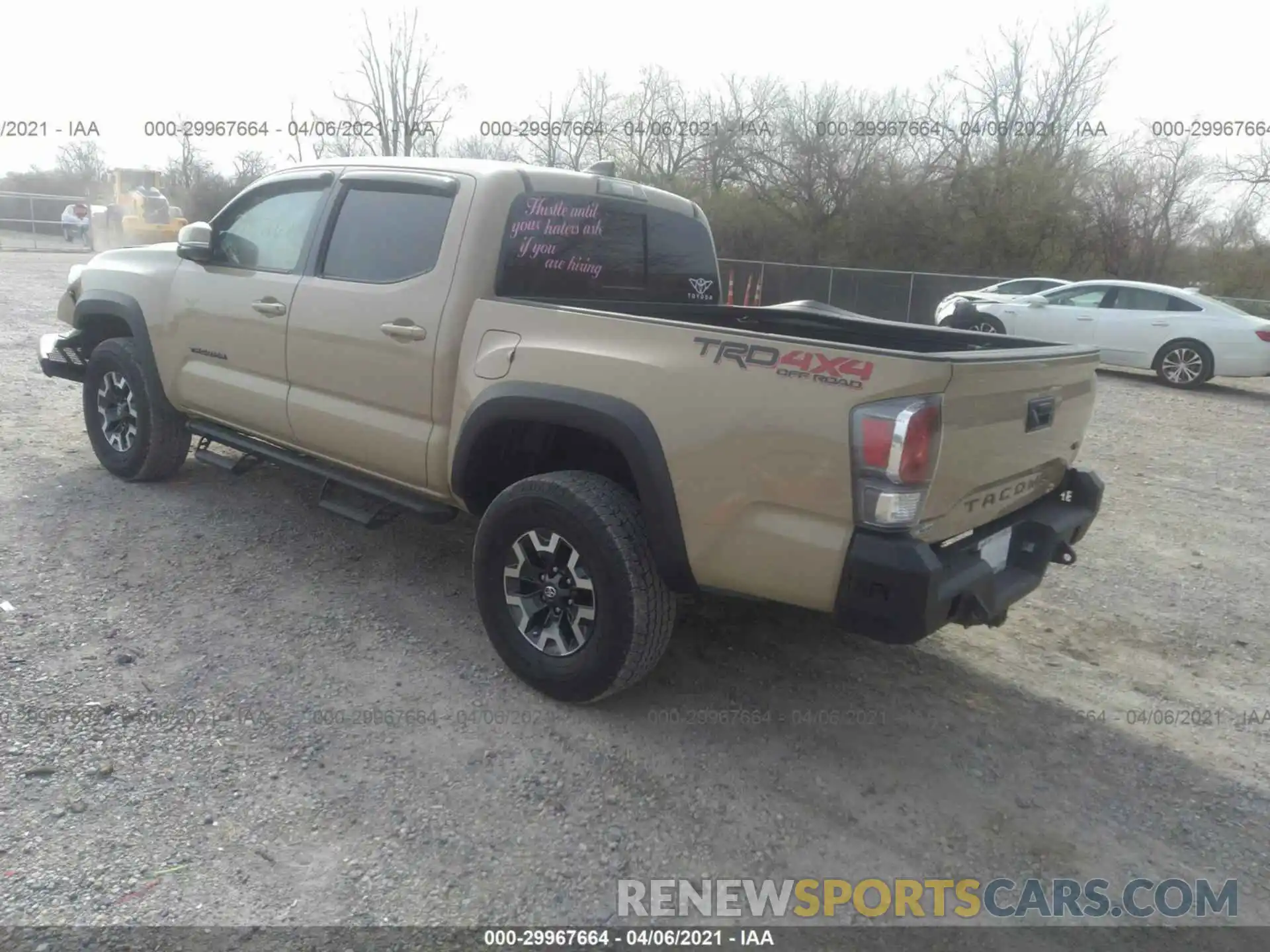 3 Photograph of a damaged car 5TFCZ5AN9LX229959 TOYOTA TACOMA 4WD 2020