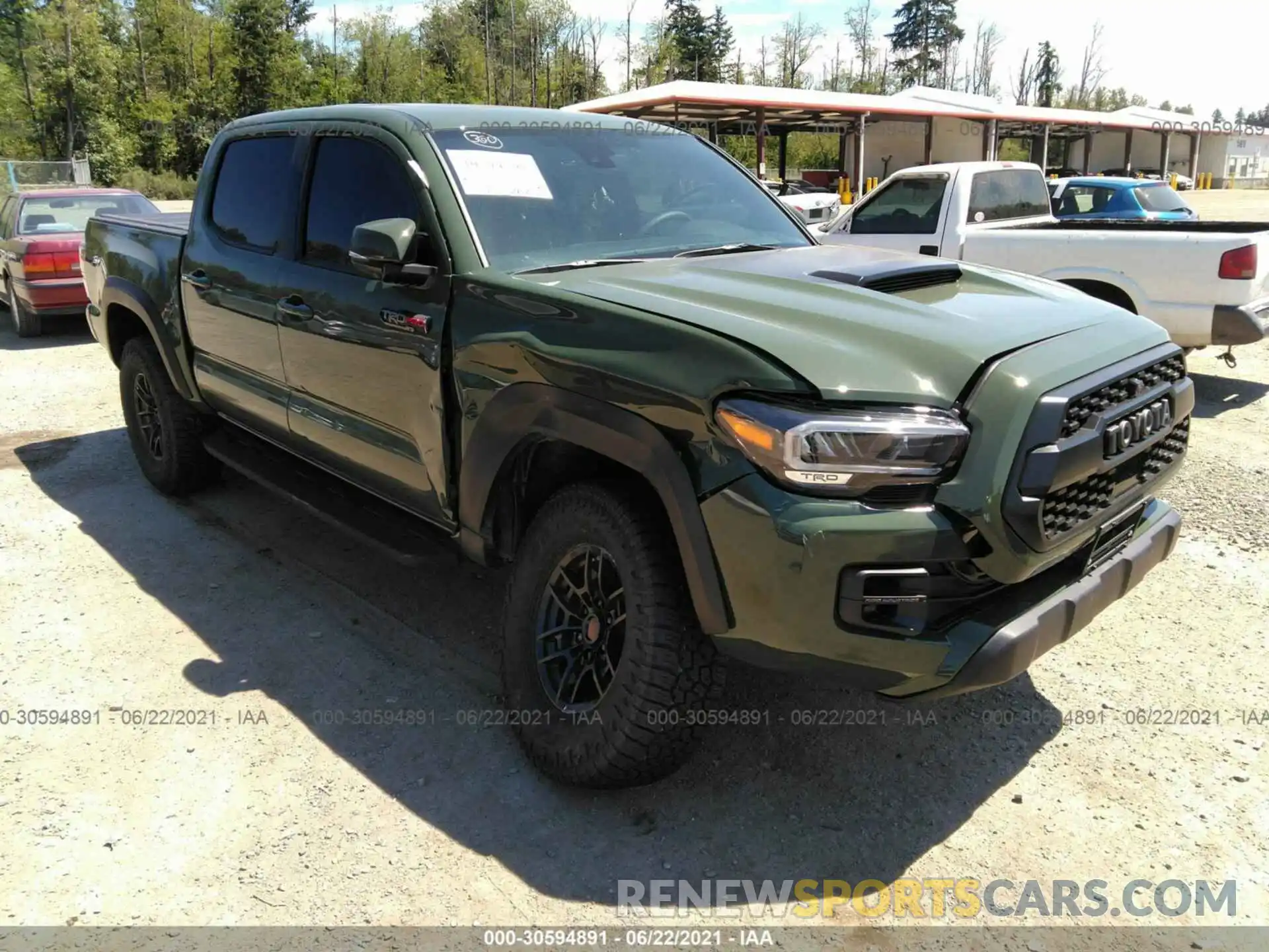 1 Photograph of a damaged car 5TFCZ5AN9LX243845 TOYOTA TACOMA 4WD 2020