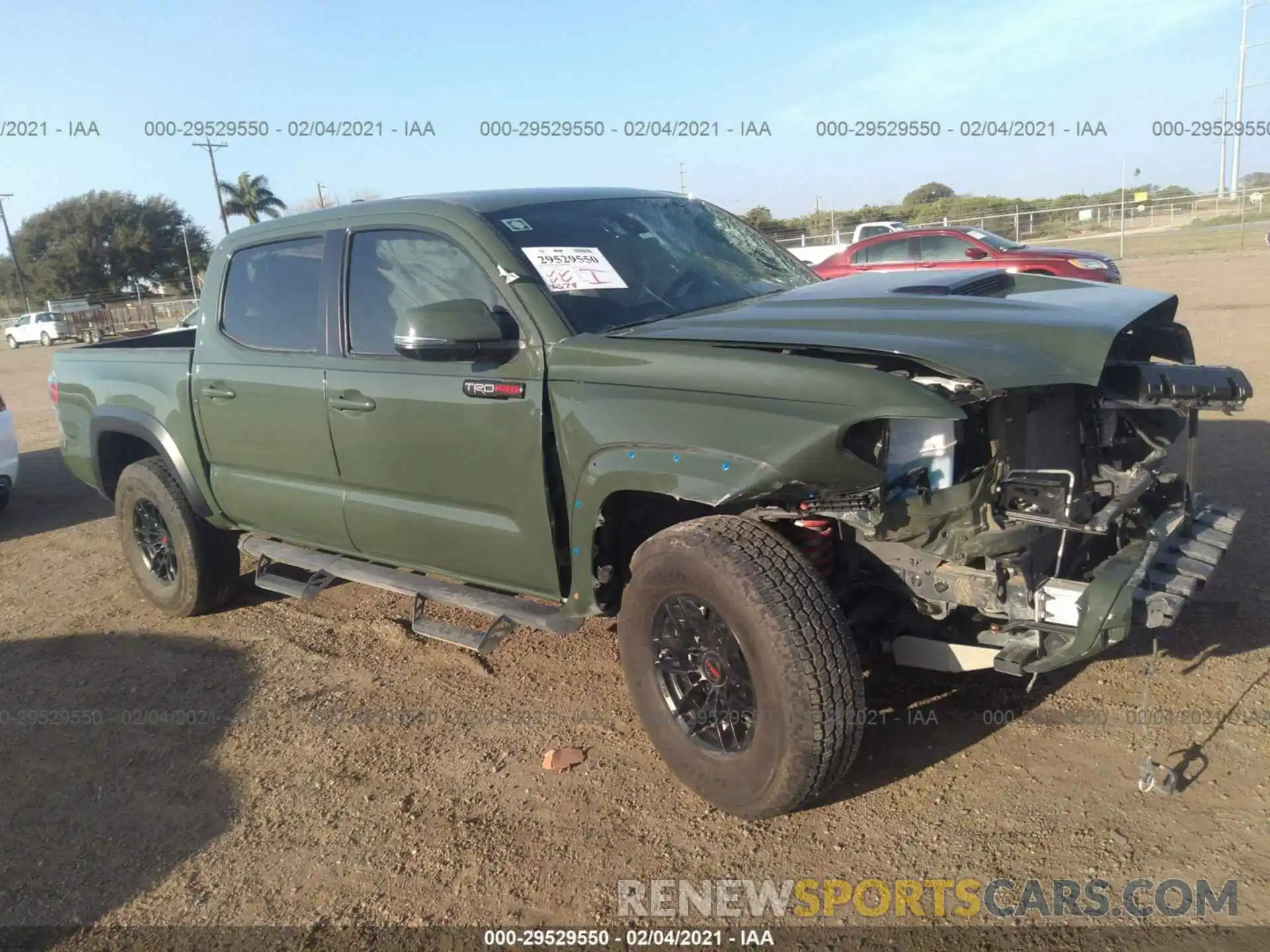 1 Photograph of a damaged car 5TFCZ5ANXLX214418 TOYOTA TACOMA 4WD 2020