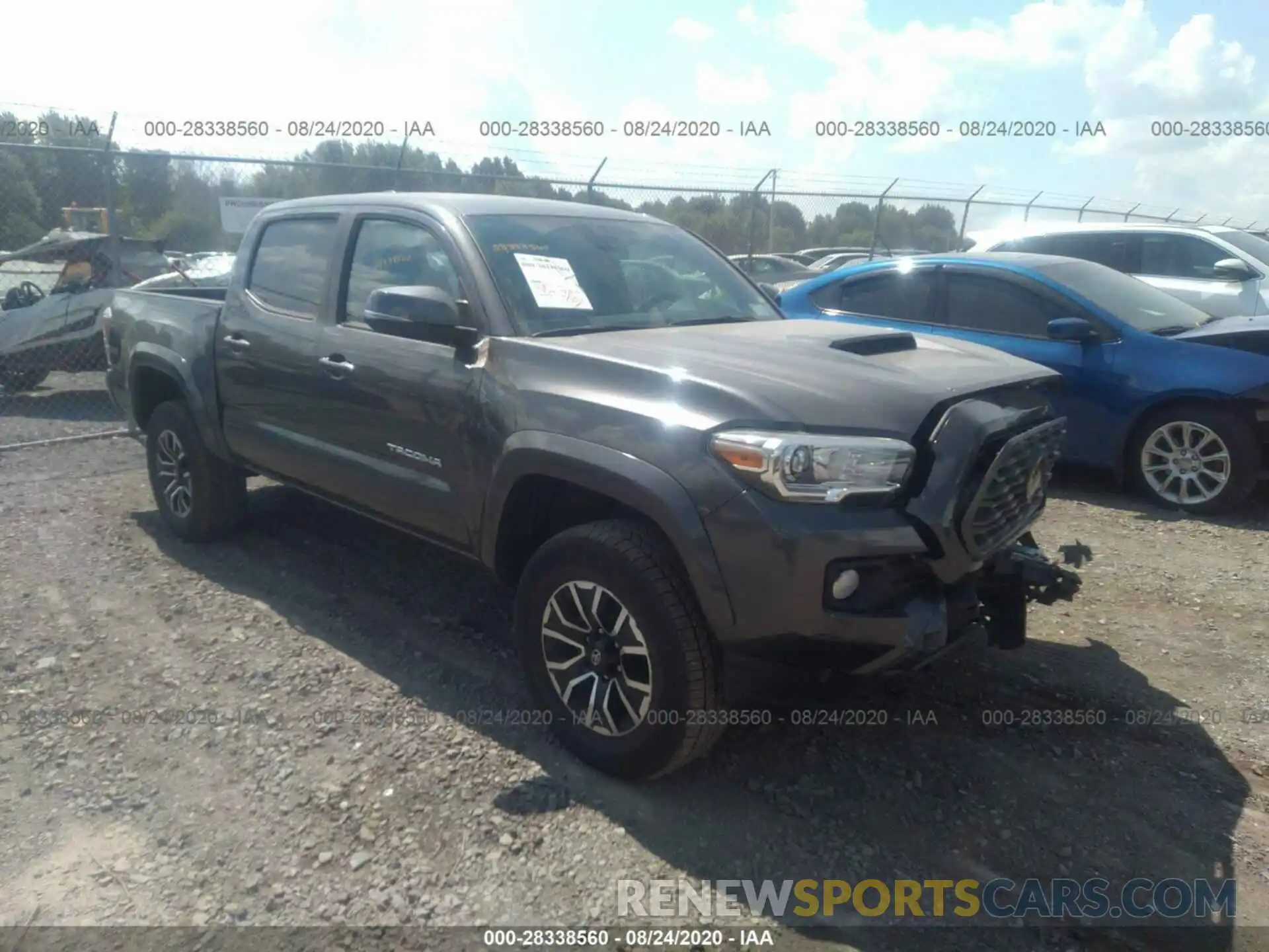 1 Photograph of a damaged car 5TFCZ5ANXLX222714 TOYOTA TACOMA 4WD 2020