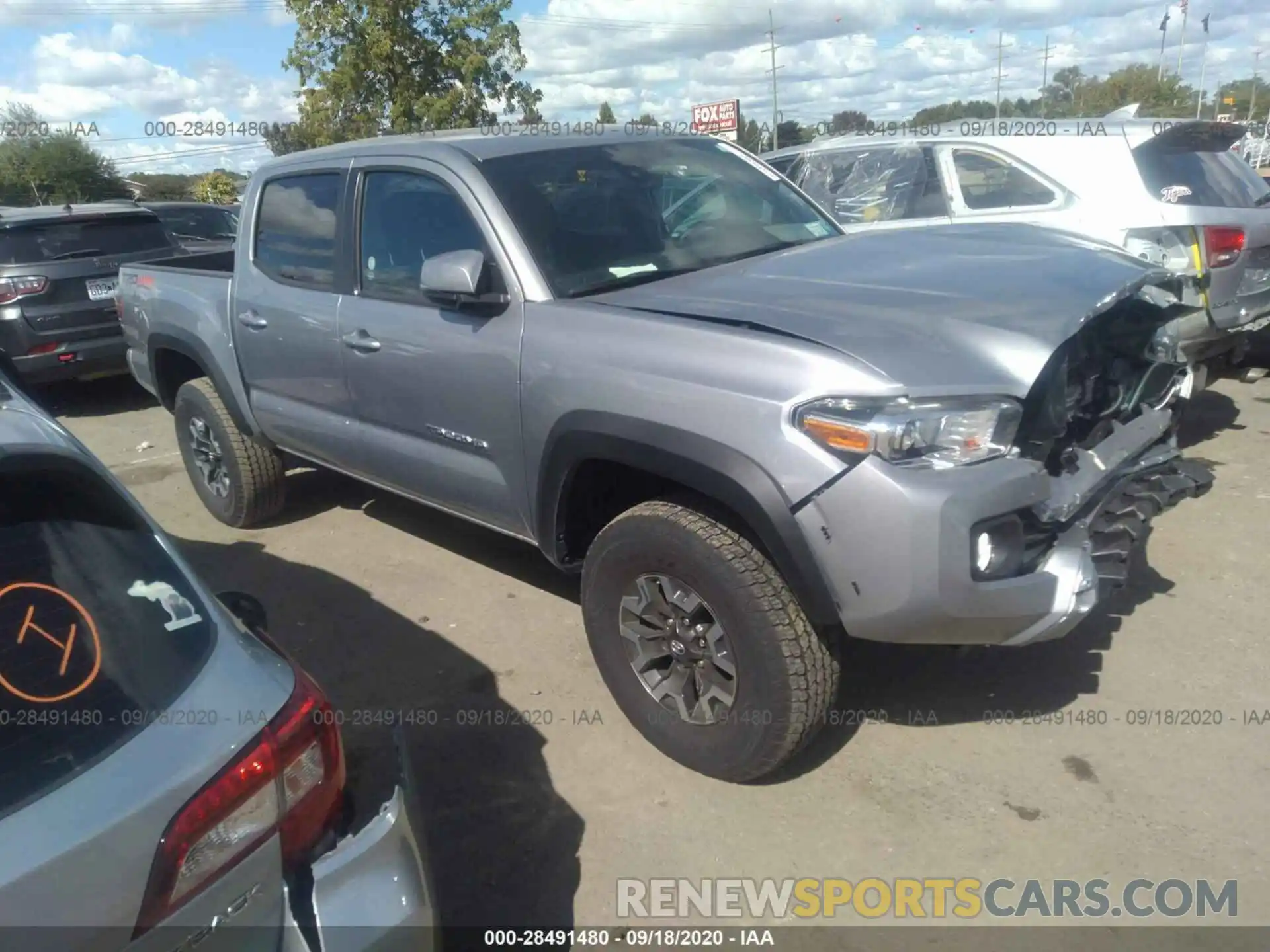 1 Photograph of a damaged car 5TFCZ5ANXLX229548 TOYOTA TACOMA 4WD 2020