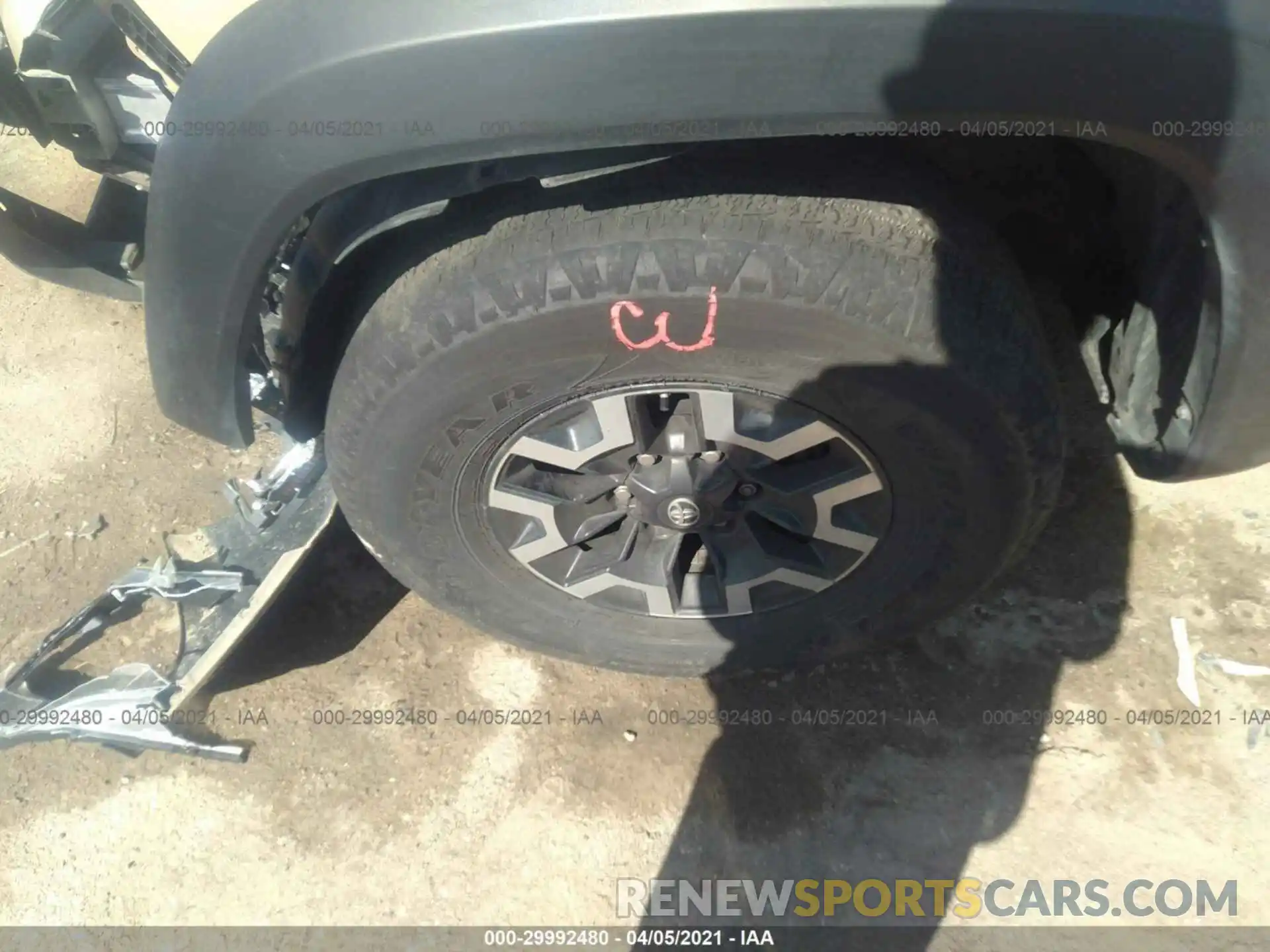 11 Photograph of a damaged car 5TFDZ5BN0LX051412 TOYOTA TACOMA 4WD 2020