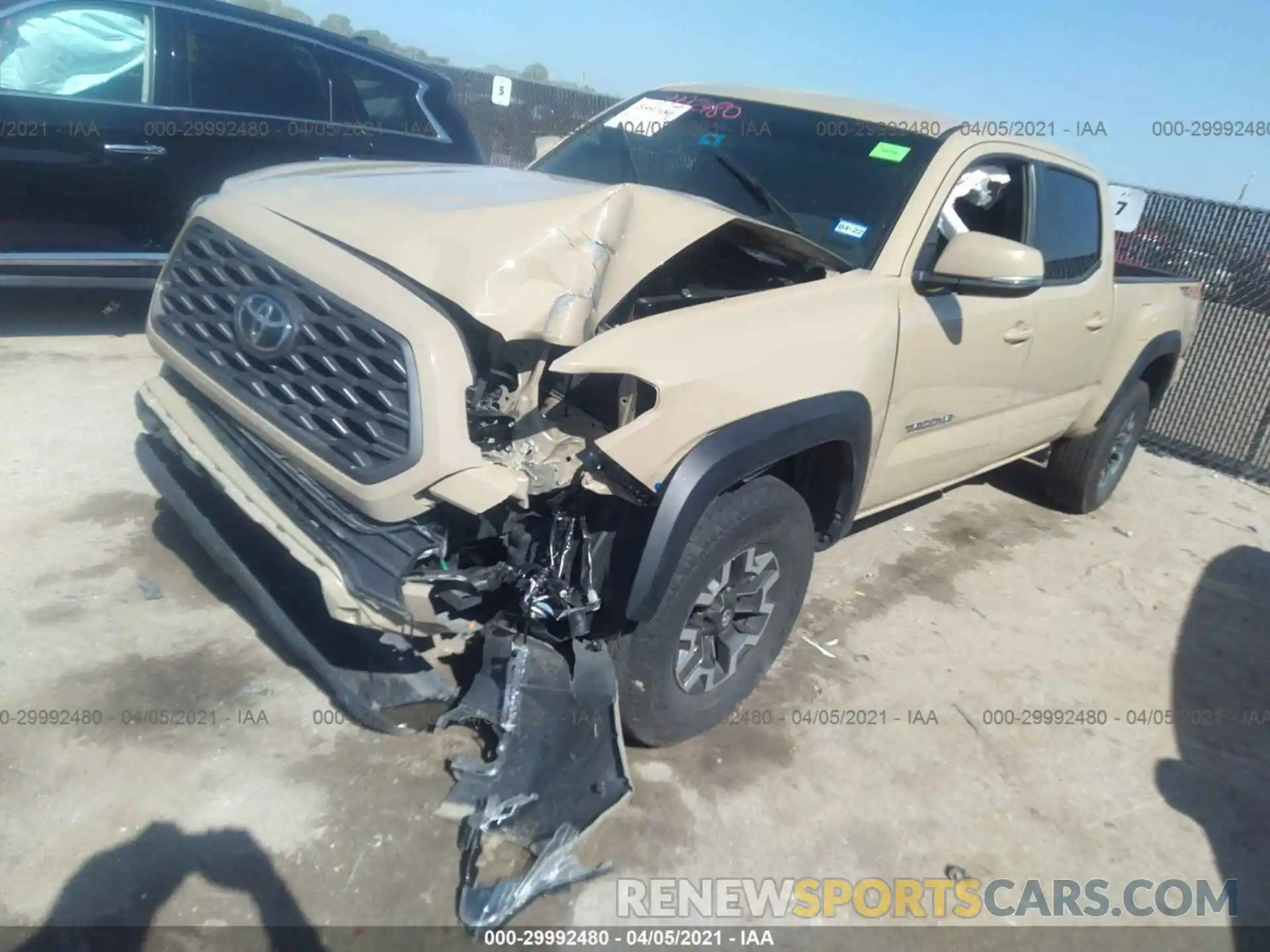 2 Photograph of a damaged car 5TFDZ5BN0LX051412 TOYOTA TACOMA 4WD 2020