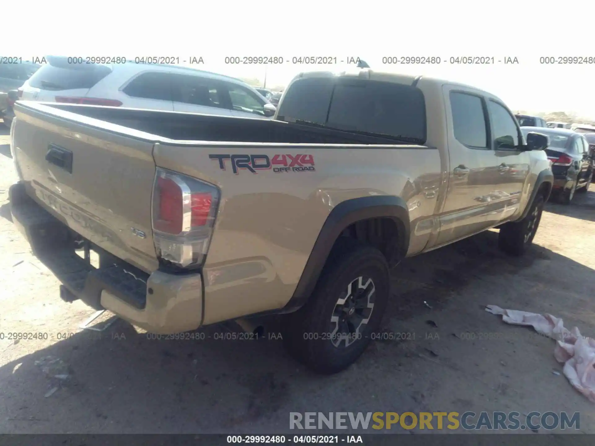 4 Фотография поврежденного автомобиля 5TFDZ5BN0LX051412 TOYOTA TACOMA 4WD 2020