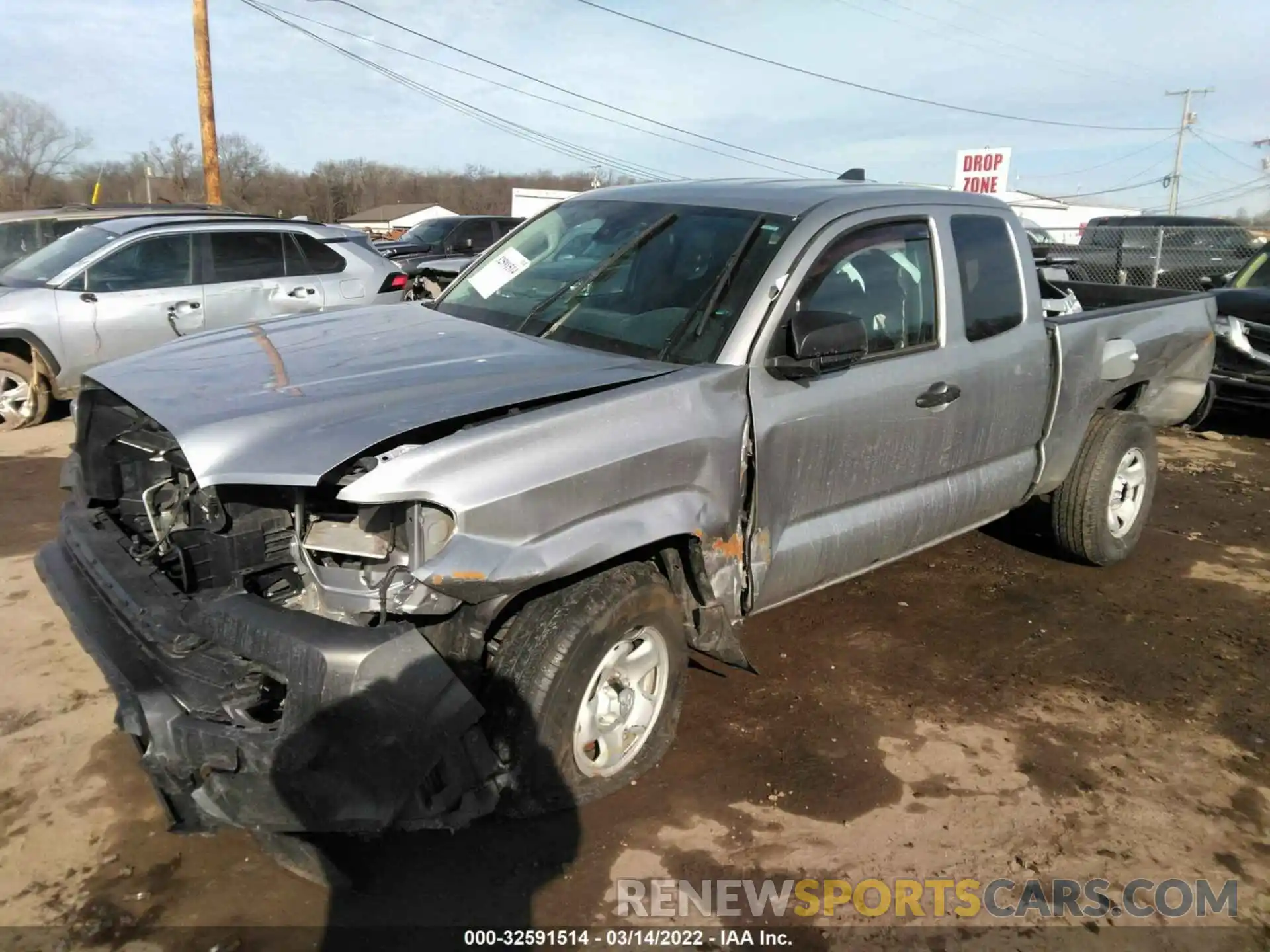 2 Фотография поврежденного автомобиля 5TFSX5EN2LX073016 TOYOTA TACOMA 4WD 2020