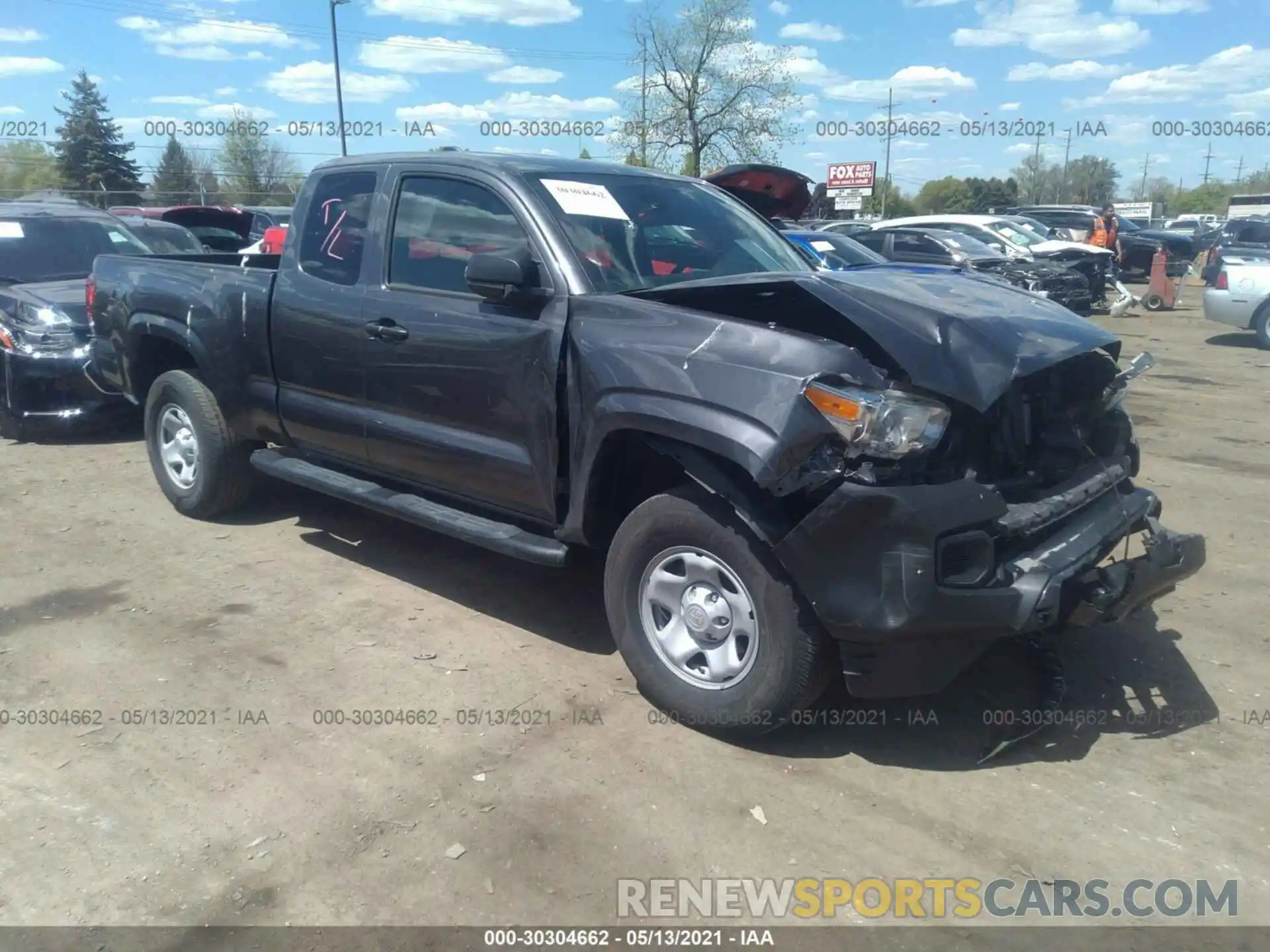 1 Photograph of a damaged car 5TFSX5EN4LX071896 TOYOTA TACOMA 4WD 2020