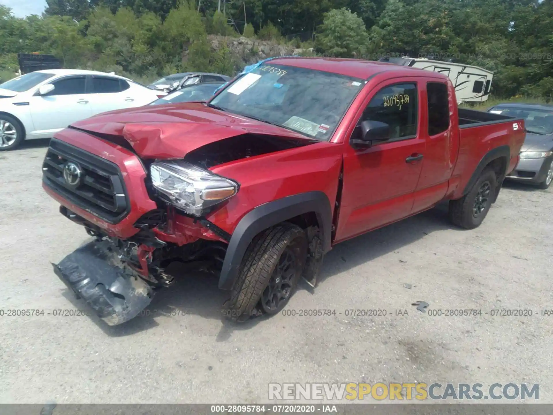 2 Photograph of a damaged car 5TFSZ5AN5LX221921 TOYOTA TACOMA 4WD 2020