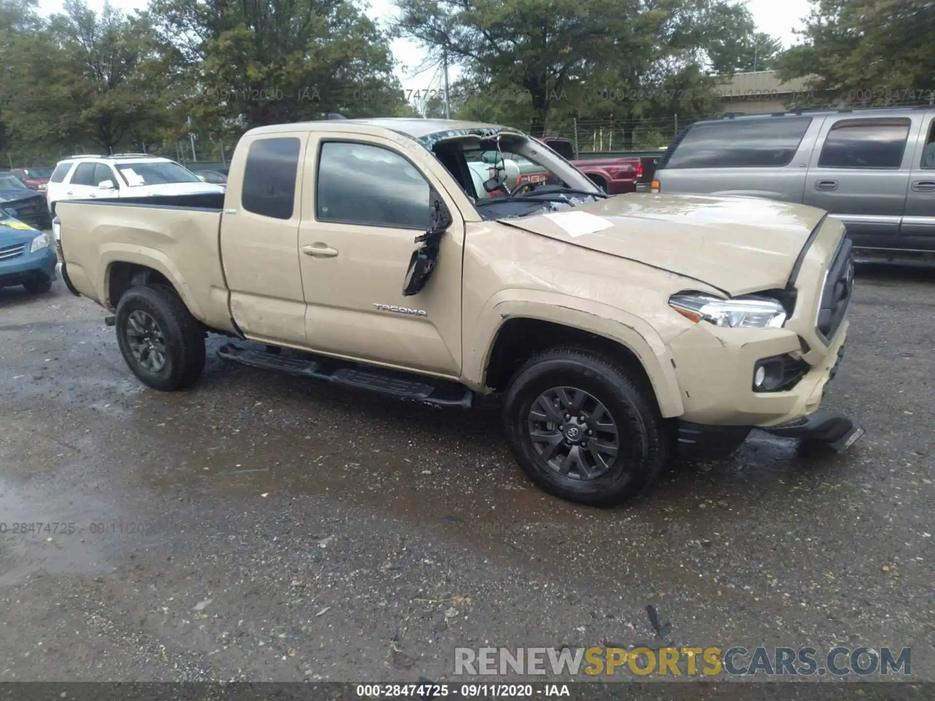 1 Photograph of a damaged car 5TFSZ5ANXLX216519 TOYOTA TACOMA 4WD 2020