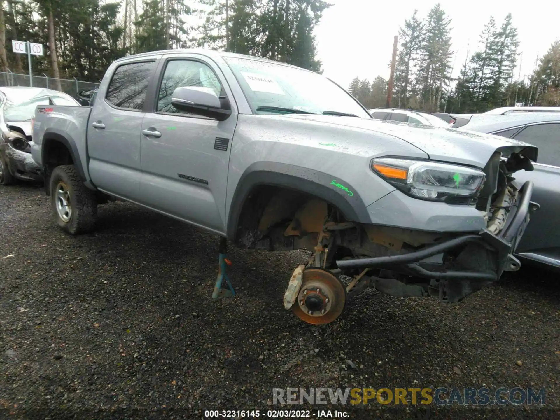 1 Photograph of a damaged car 3TMCZ5AN0MM381300 TOYOTA TACOMA 4WD 2021