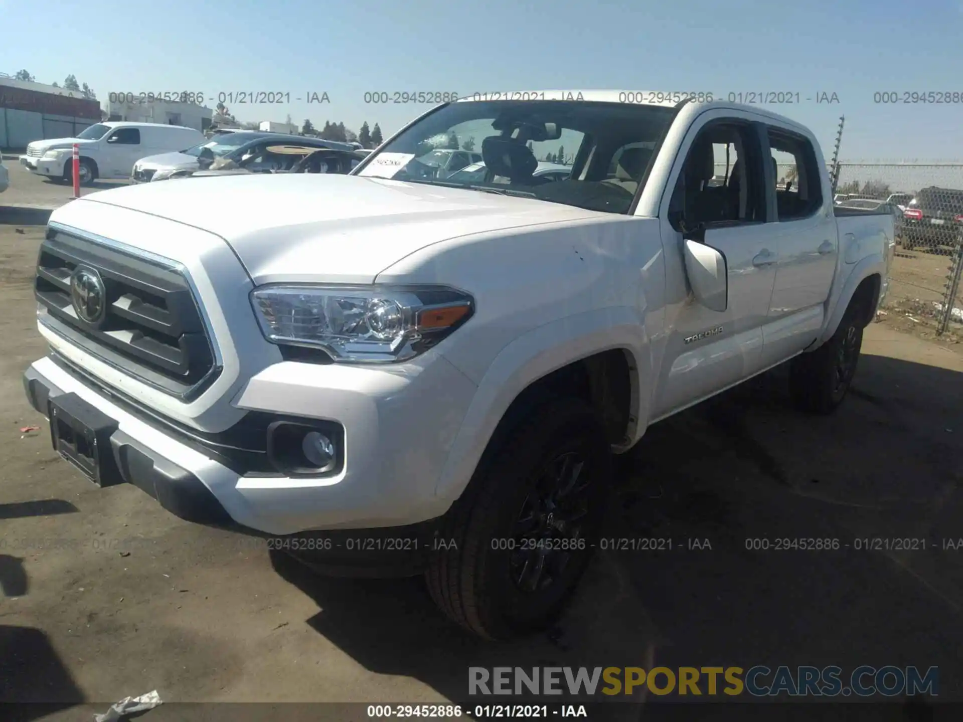 2 Photograph of a damaged car 3TMCZ5AN0MM384942 TOYOTA TACOMA 4WD 2021