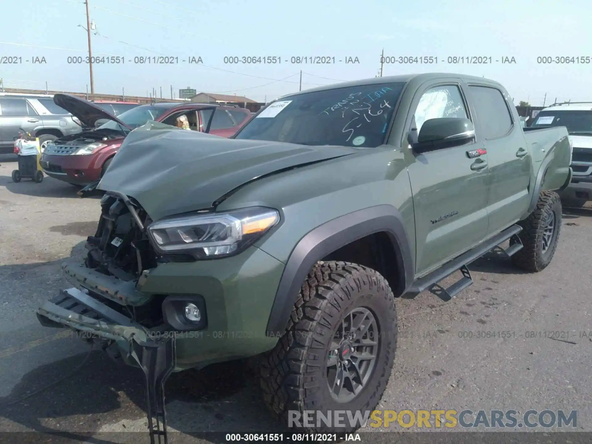 2 Photograph of a damaged car 3TMCZ5AN0MM406969 TOYOTA TACOMA 4WD 2021