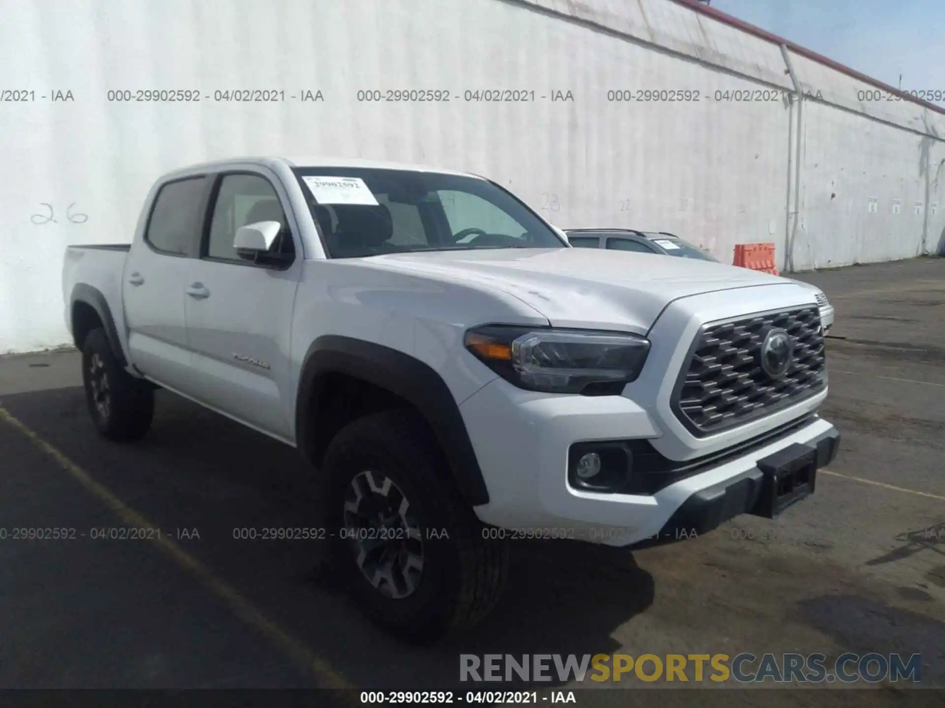 1 Photograph of a damaged car 3TMCZ5AN1MM374954 TOYOTA TACOMA 4WD 2021