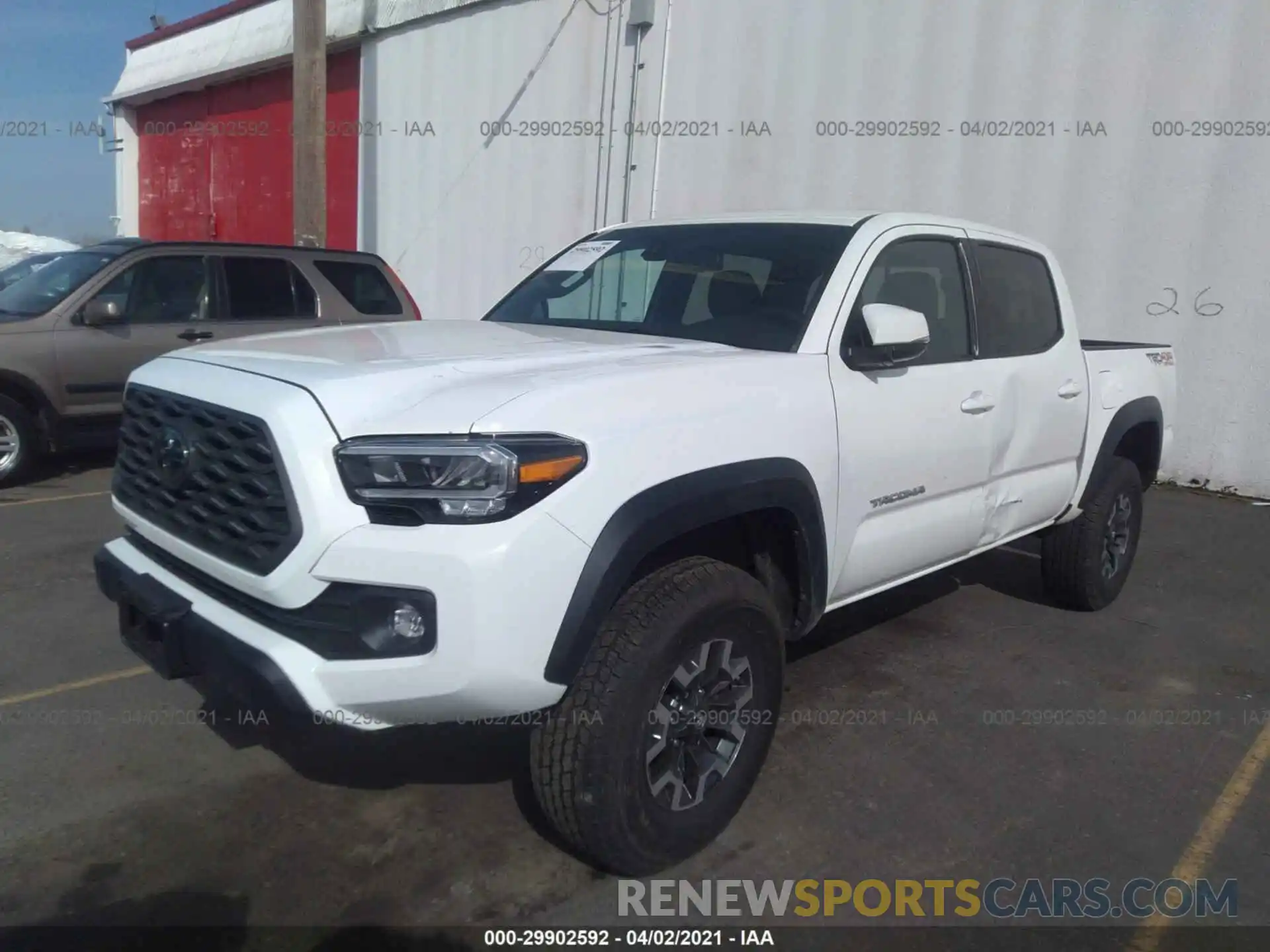 2 Photograph of a damaged car 3TMCZ5AN1MM374954 TOYOTA TACOMA 4WD 2021