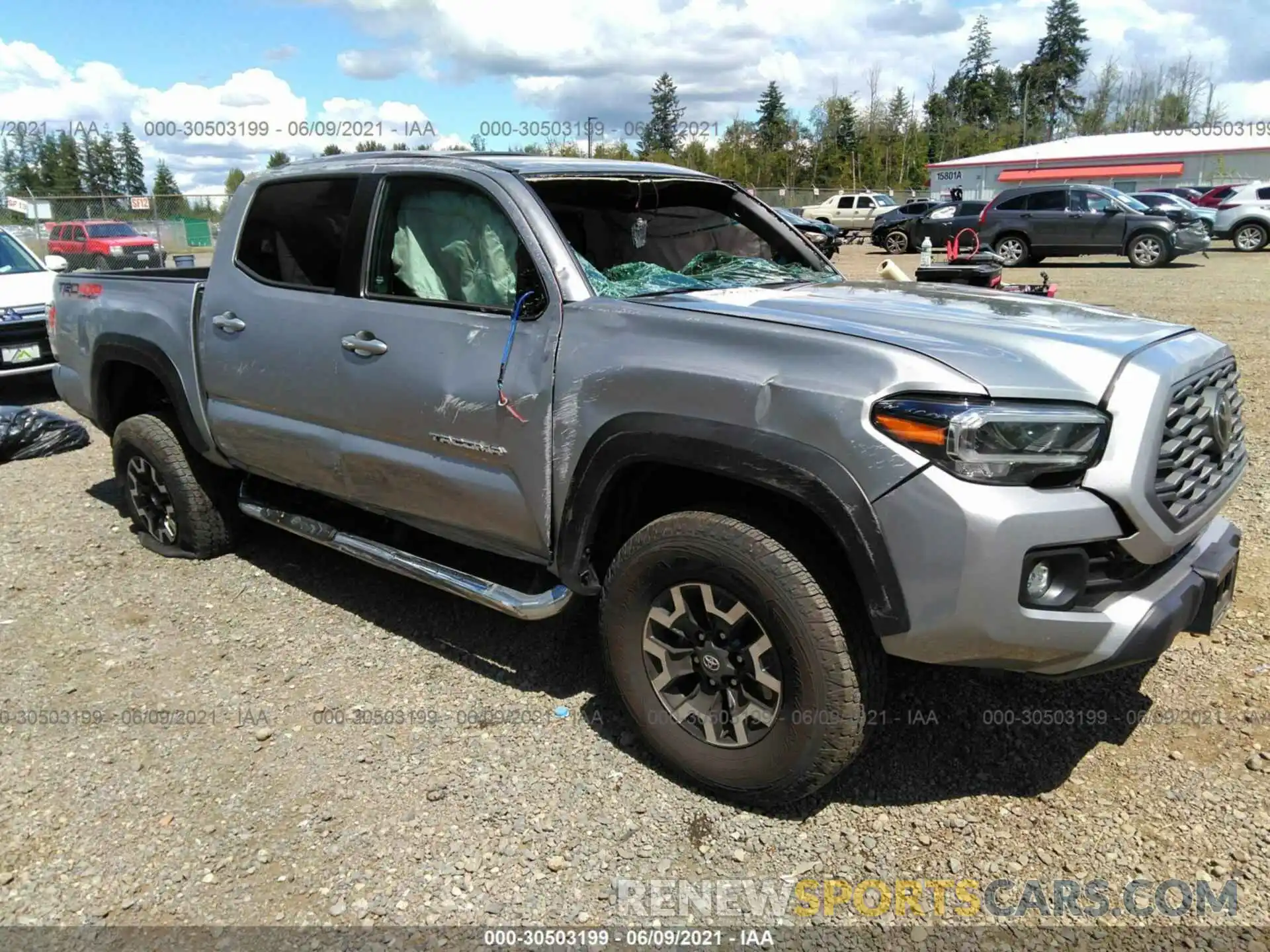 1 Photograph of a damaged car 3TMCZ5AN1MM380933 TOYOTA TACOMA 4WD 2021