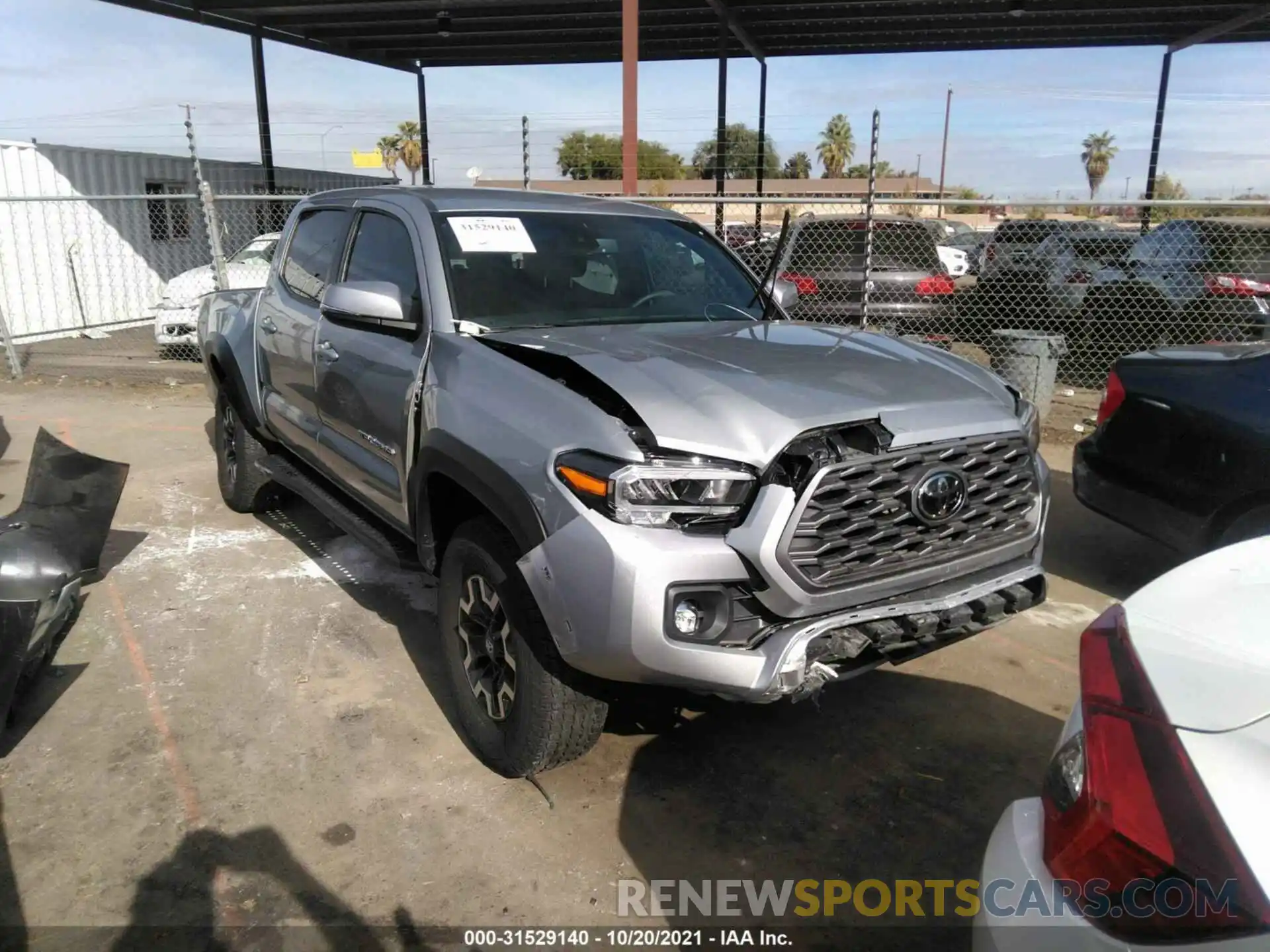 1 Photograph of a damaged car 3TMCZ5AN1MM412585 TOYOTA TACOMA 4WD 2021