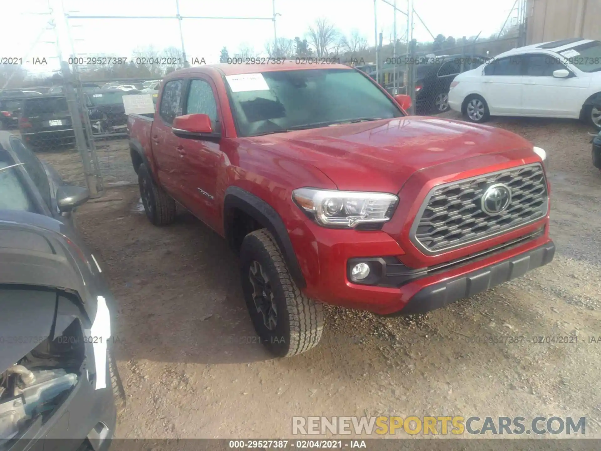 1 Photograph of a damaged car 3TMCZ5AN2MM372923 TOYOTA TACOMA 4WD 2021