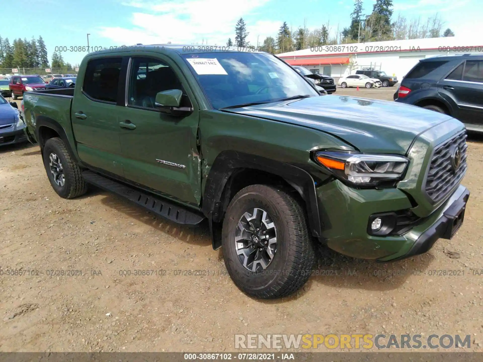 1 Photograph of a damaged car 3TMCZ5AN3MM390069 TOYOTA TACOMA 4WD 2021