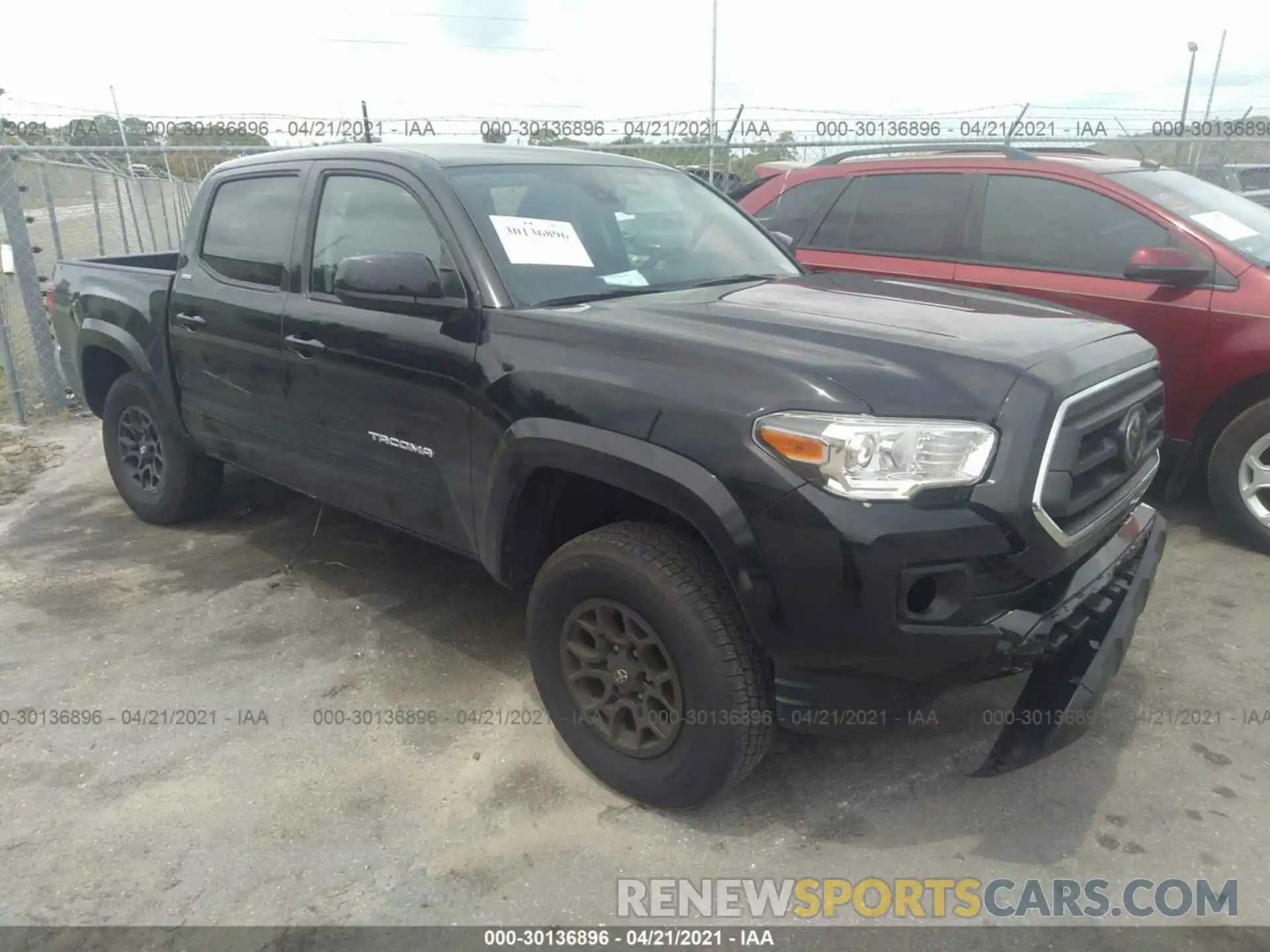 1 Photograph of a damaged car 3TMCZ5AN3MM395465 TOYOTA TACOMA 4WD 2021