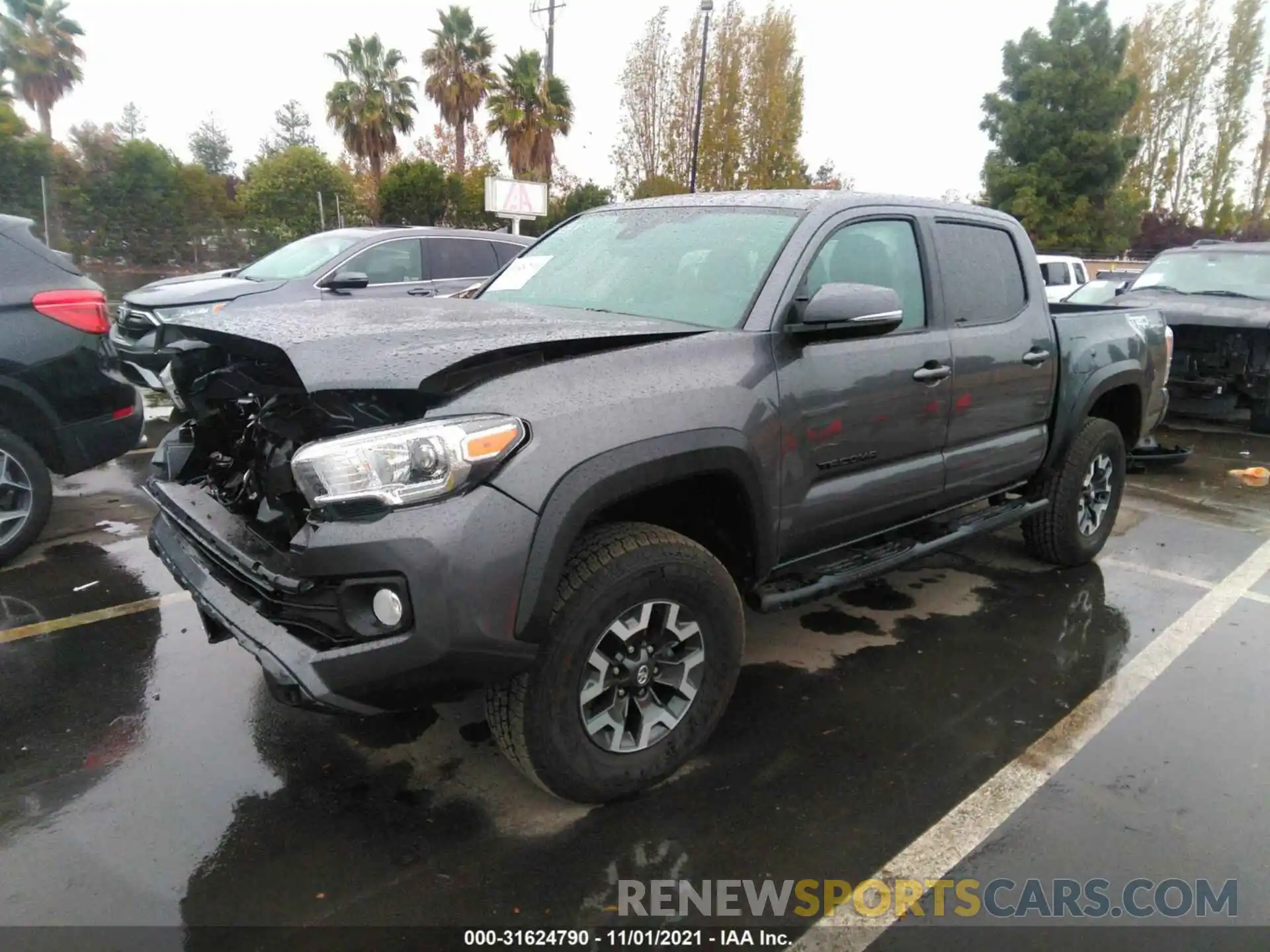 2 Photograph of a damaged car 3TMCZ5AN3MM409896 TOYOTA TACOMA 4WD 2021