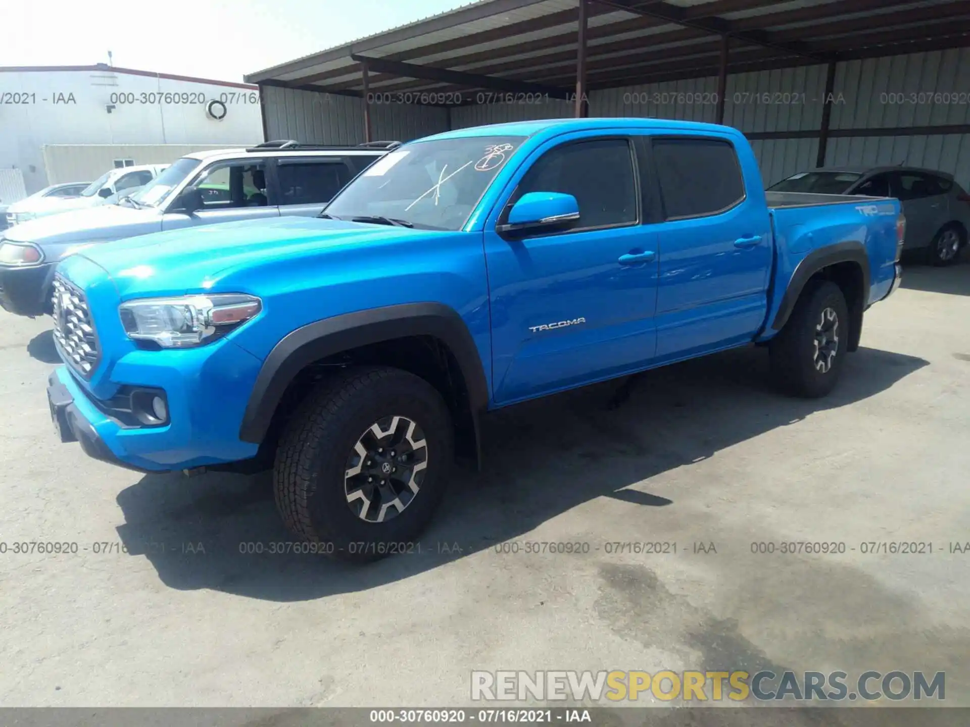 2 Photograph of a damaged car 3TMCZ5AN3MM427962 TOYOTA TACOMA 4WD 2021