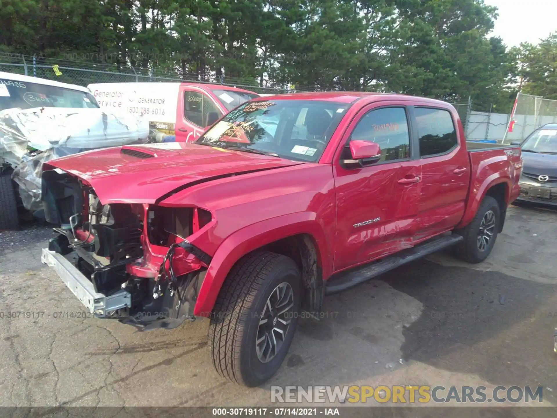 2 Photograph of a damaged car 3TMCZ5AN4MM386497 TOYOTA TACOMA 4WD 2021