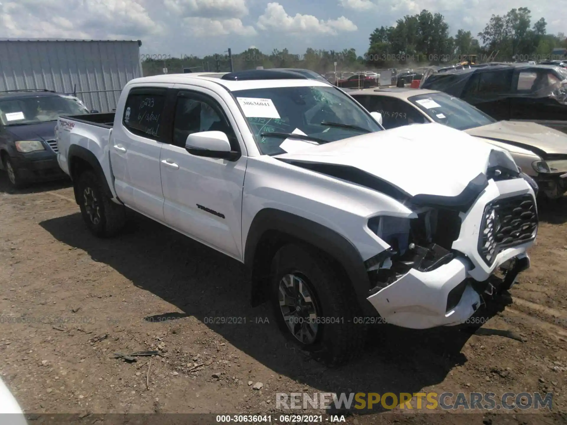 1 Photograph of a damaged car 3TMCZ5AN4MM405713 TOYOTA TACOMA 4WD 2021