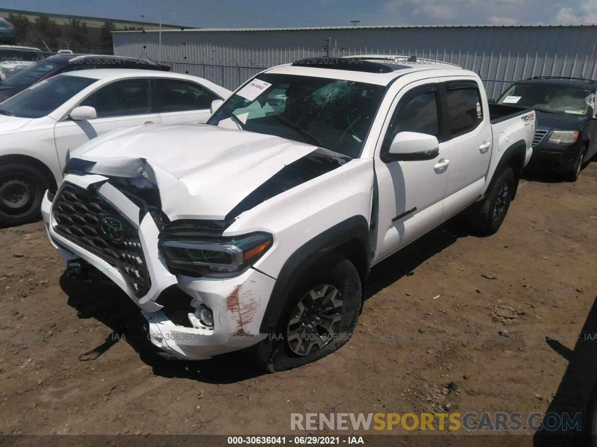 2 Photograph of a damaged car 3TMCZ5AN4MM405713 TOYOTA TACOMA 4WD 2021