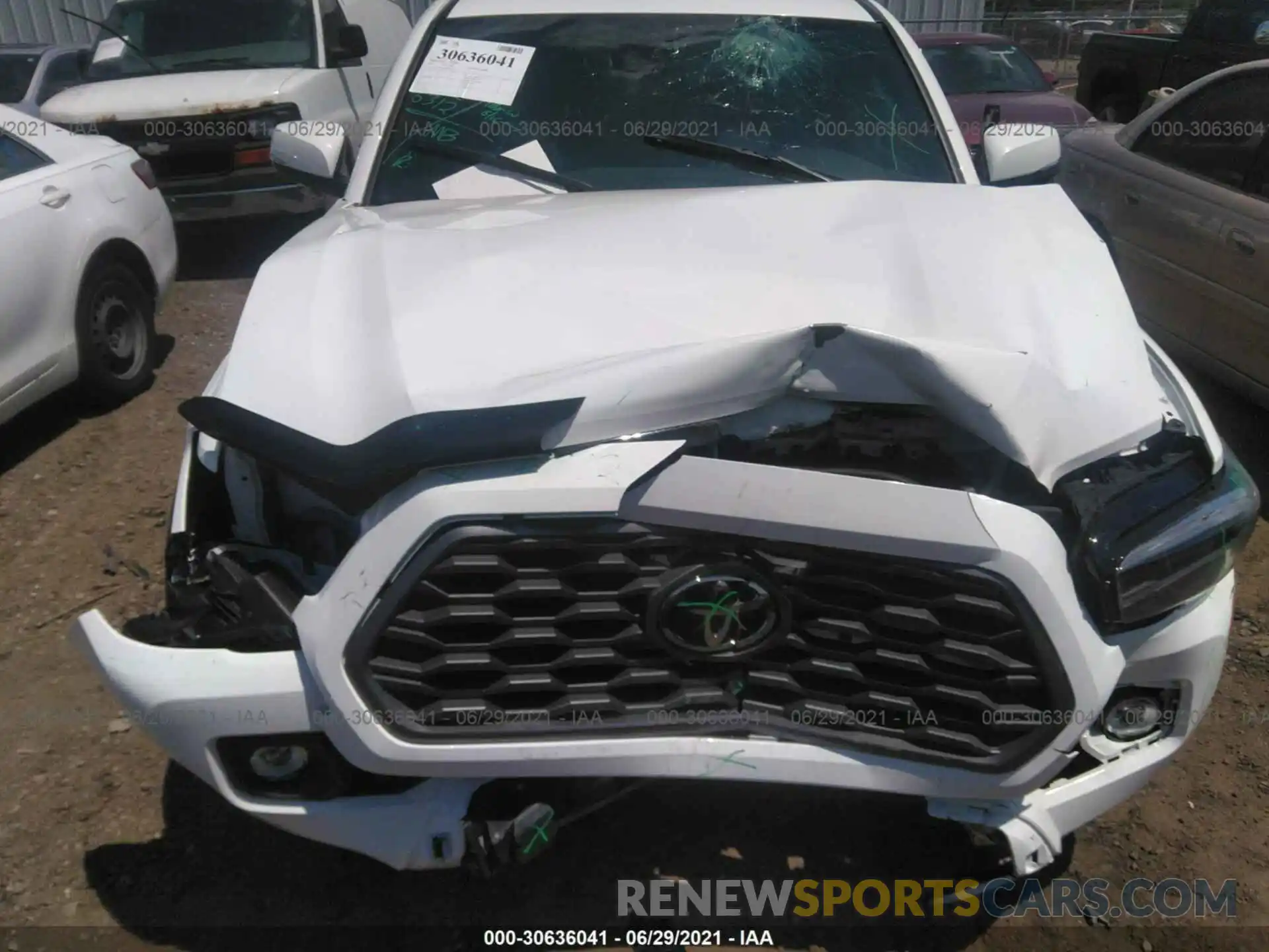 6 Photograph of a damaged car 3TMCZ5AN4MM405713 TOYOTA TACOMA 4WD 2021