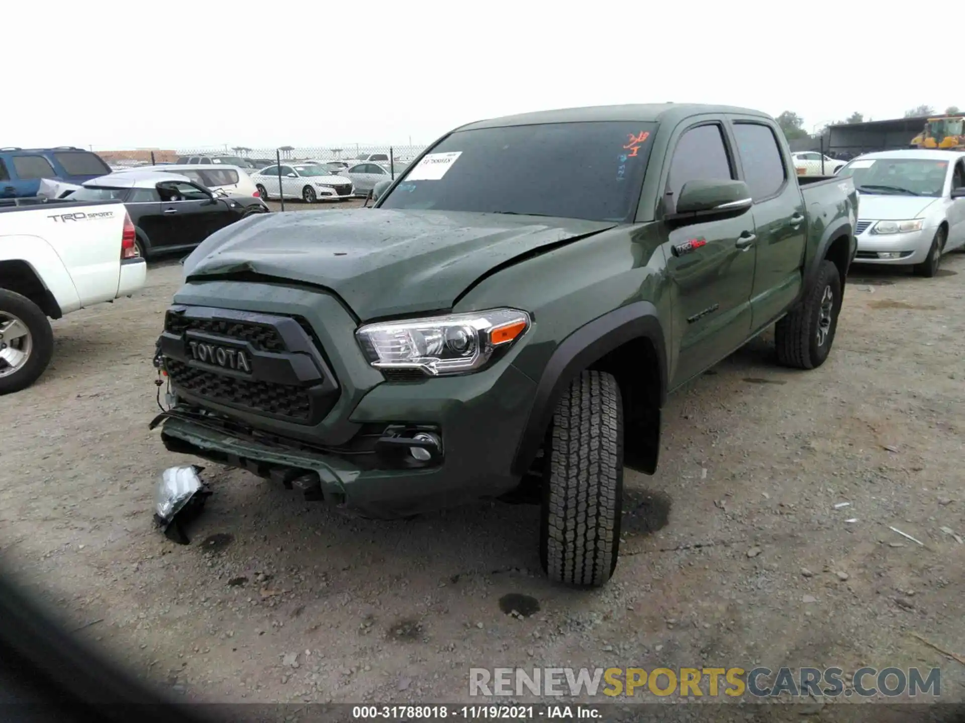 2 Photograph of a damaged car 3TMCZ5AN4MM413035 TOYOTA TACOMA 4WD 2021