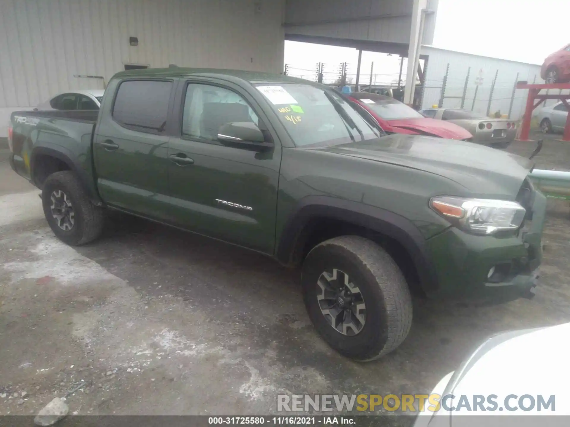 1 Photograph of a damaged car 3TMCZ5AN5MM374231 TOYOTA TACOMA 4WD 2021