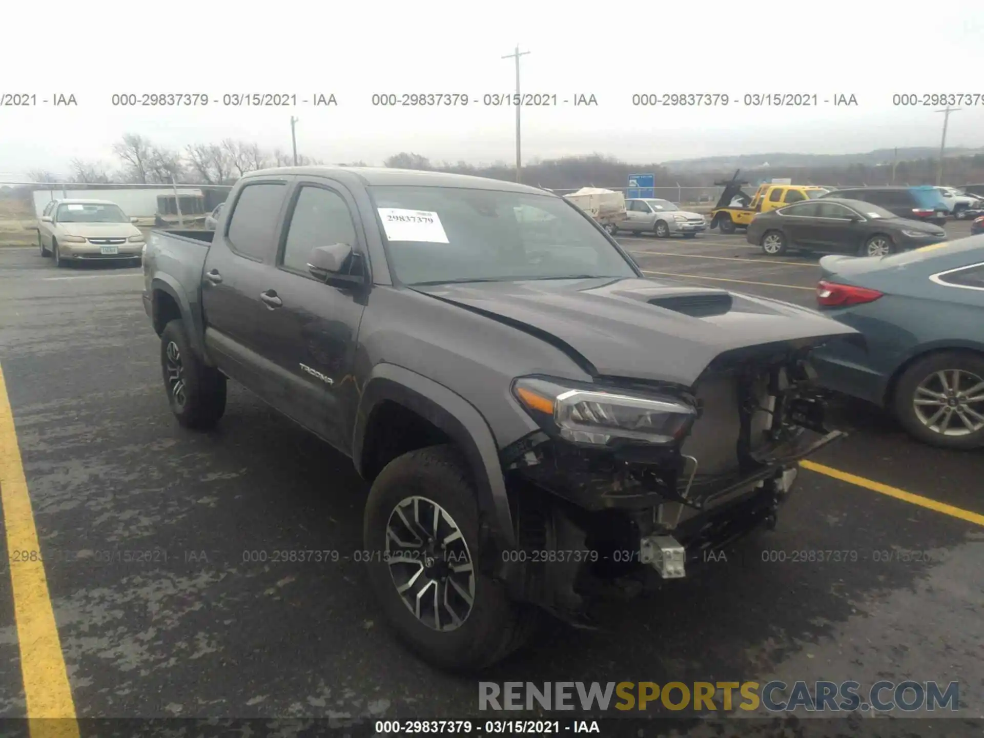 1 Photograph of a damaged car 3TMCZ5AN6MM383990 TOYOTA TACOMA 4WD 2021