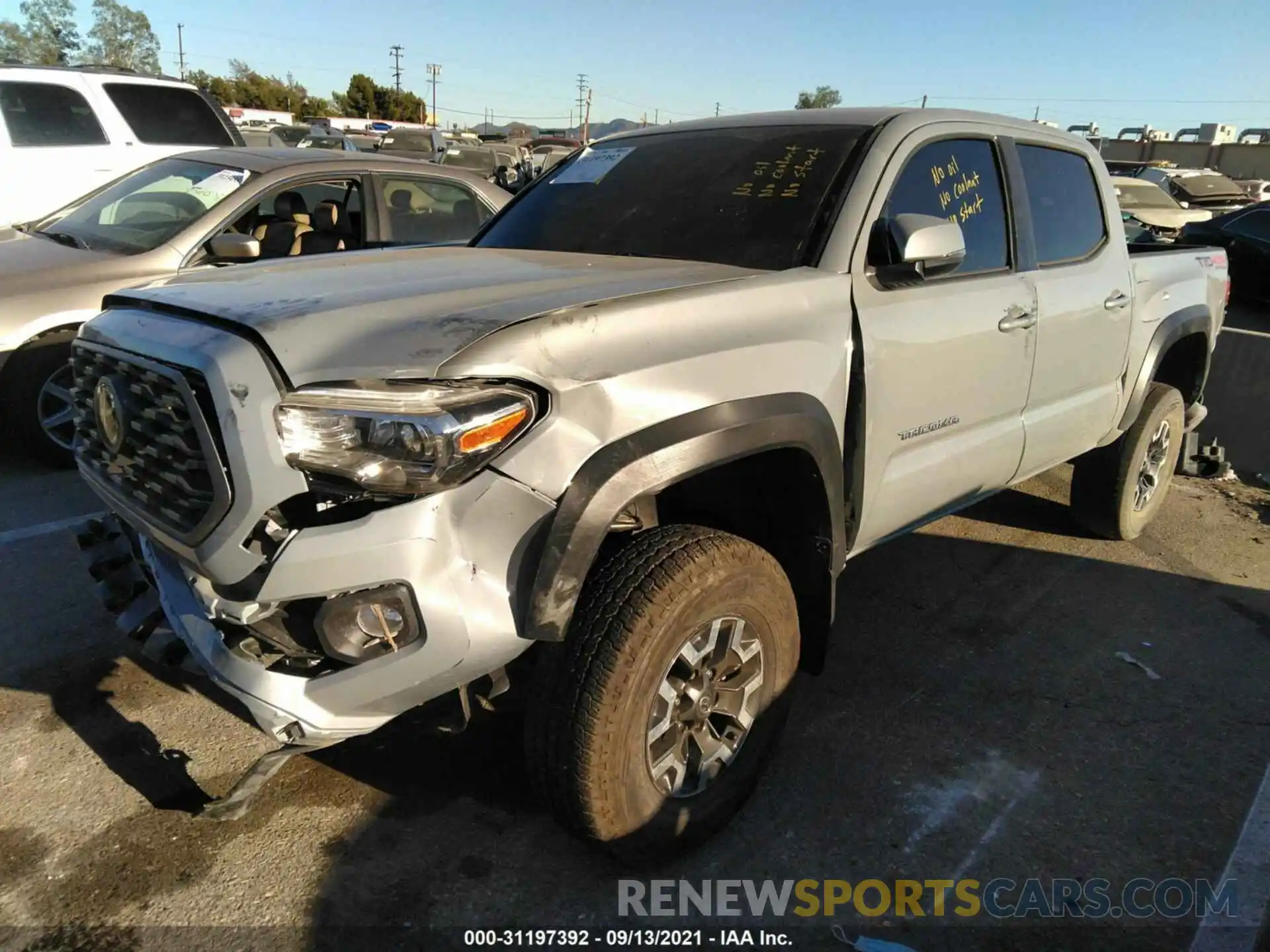 2 Photograph of a damaged car 3TMCZ5AN6MM406863 TOYOTA TACOMA 4WD 2021