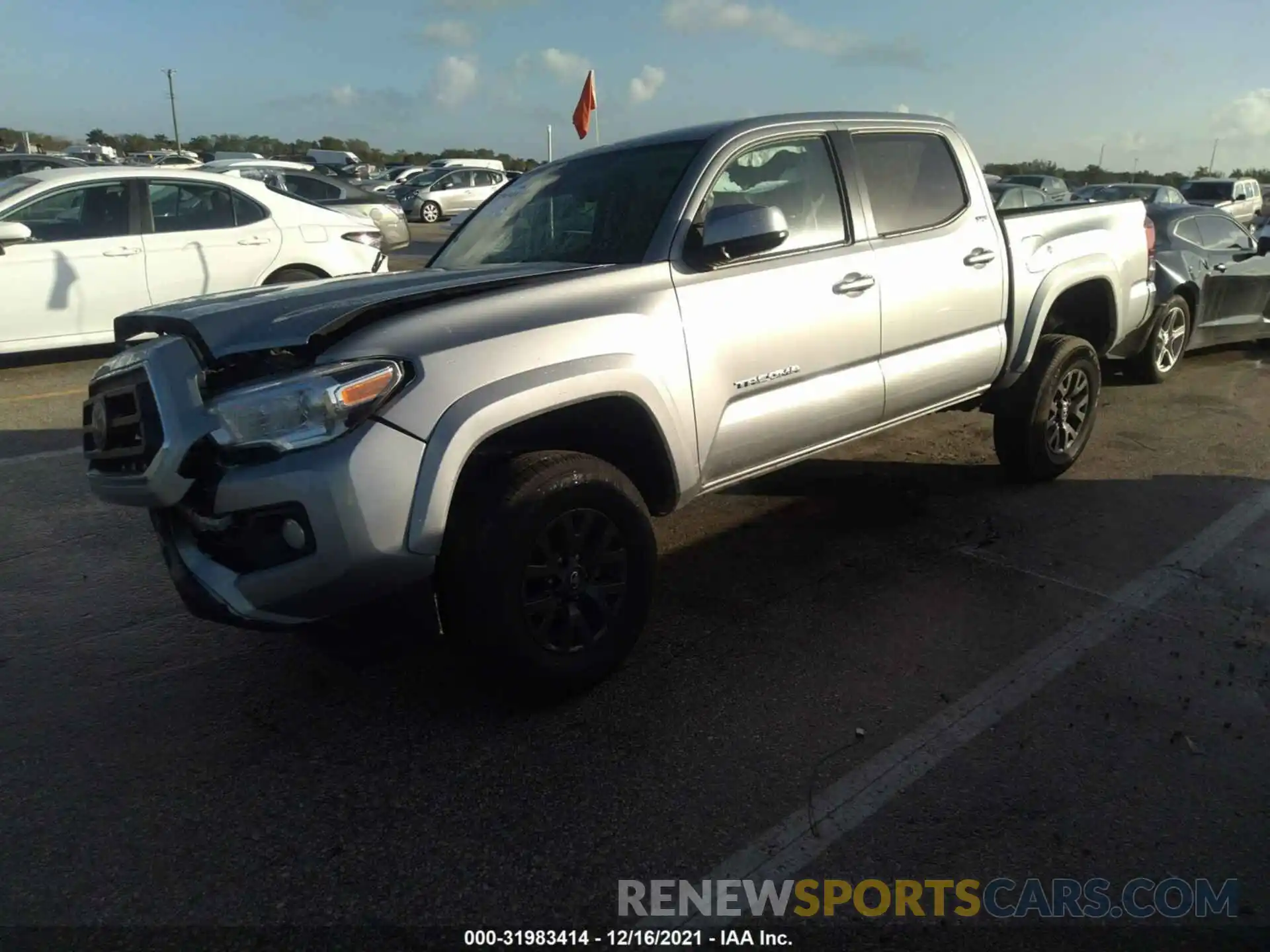 2 Photograph of a damaged car 3TMCZ5AN7MM371234 TOYOTA TACOMA 4WD 2021