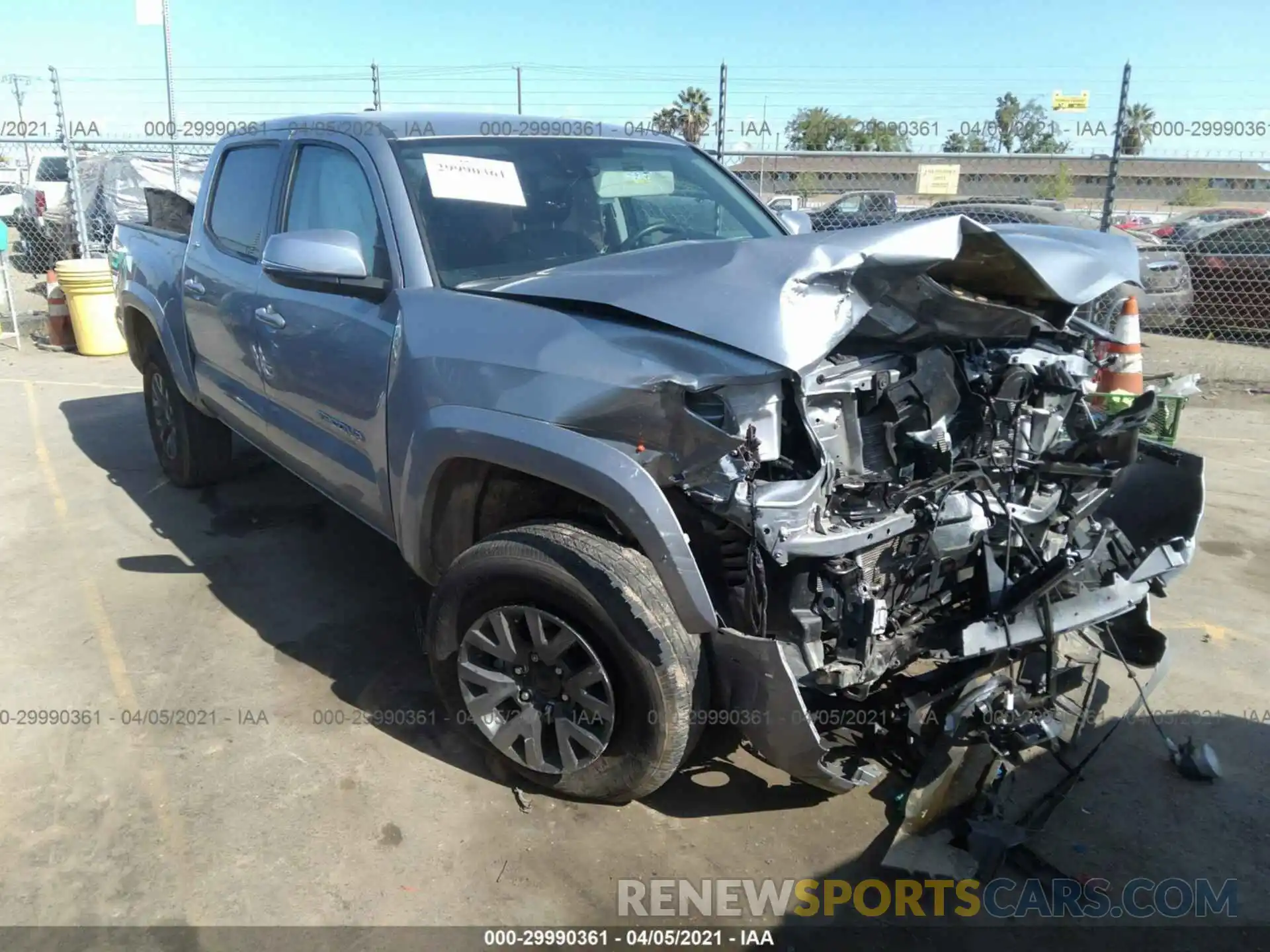 1 Photograph of a damaged car 3TMCZ5AN8MM393887 TOYOTA TACOMA 4WD 2021