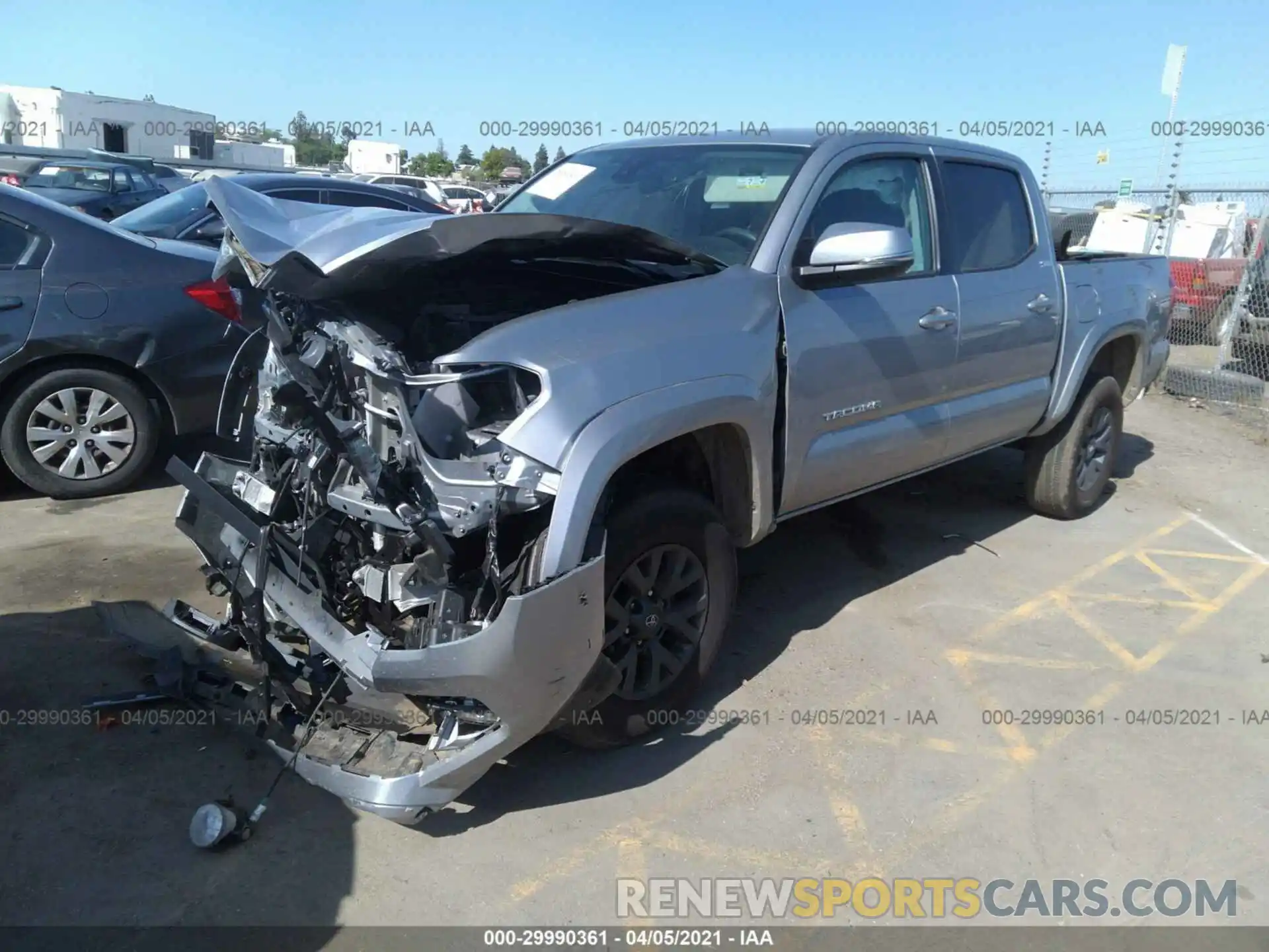 2 Photograph of a damaged car 3TMCZ5AN8MM393887 TOYOTA TACOMA 4WD 2021