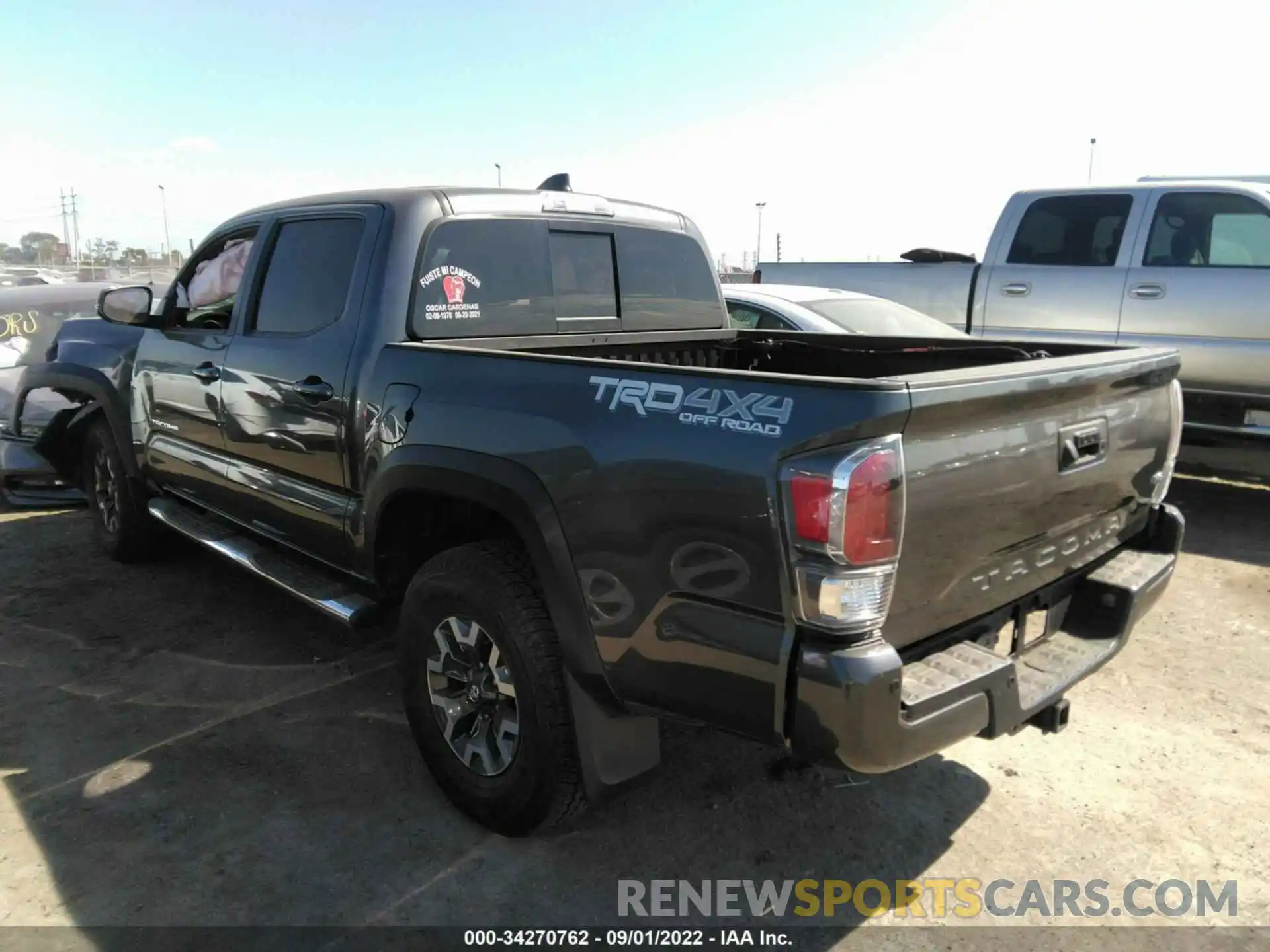 3 Photograph of a damaged car 3TMCZ5AN8MM438777 TOYOTA TACOMA 4WD 2021