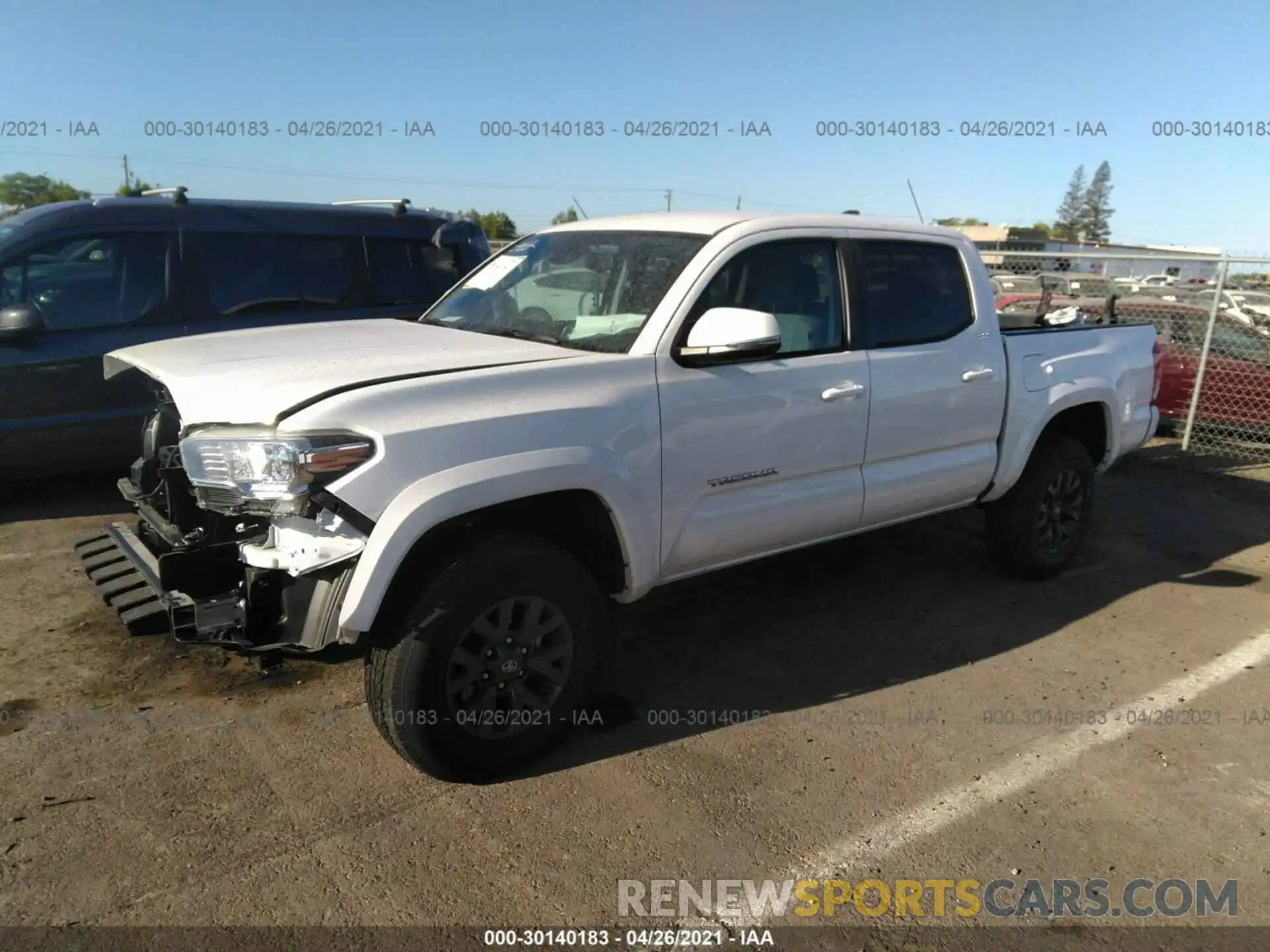 2 Photograph of a damaged car 3TMCZ5AN9MM371834 TOYOTA TACOMA 4WD 2021