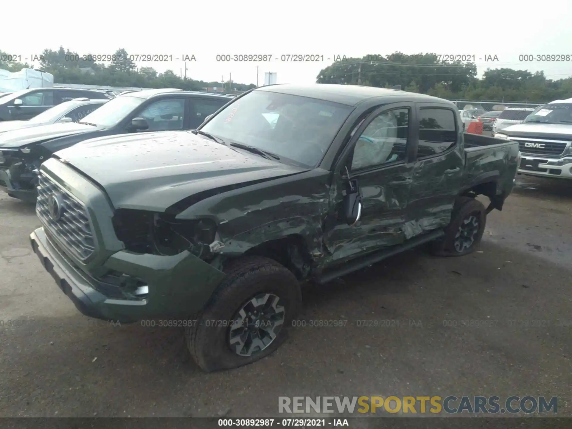 2 Photograph of a damaged car 3TMCZ5AN9MM374863 TOYOTA TACOMA 4WD 2021