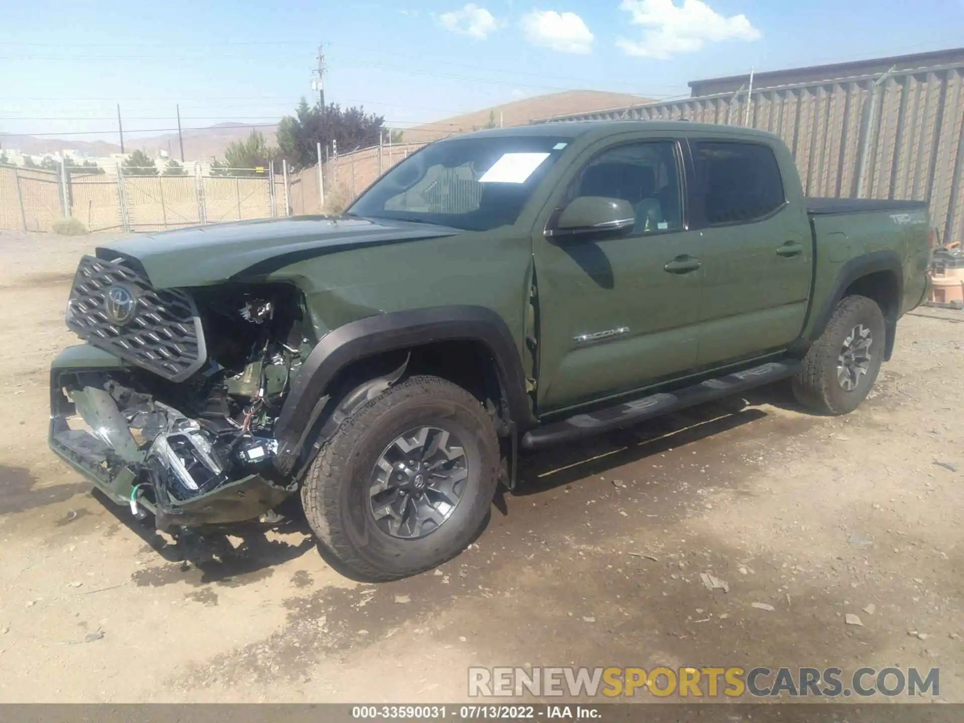 2 Photograph of a damaged car 3TMCZ5AN9MM443616 TOYOTA TACOMA 4WD 2021