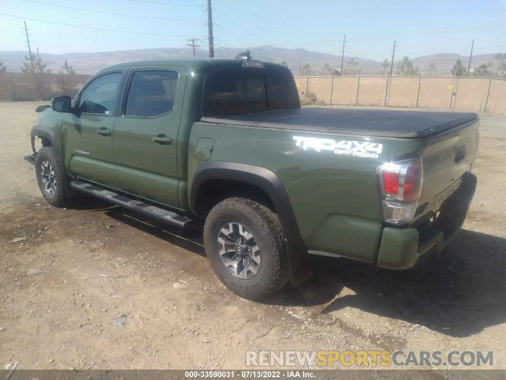 3 Photograph of a damaged car 3TMCZ5AN9MM443616 TOYOTA TACOMA 4WD 2021