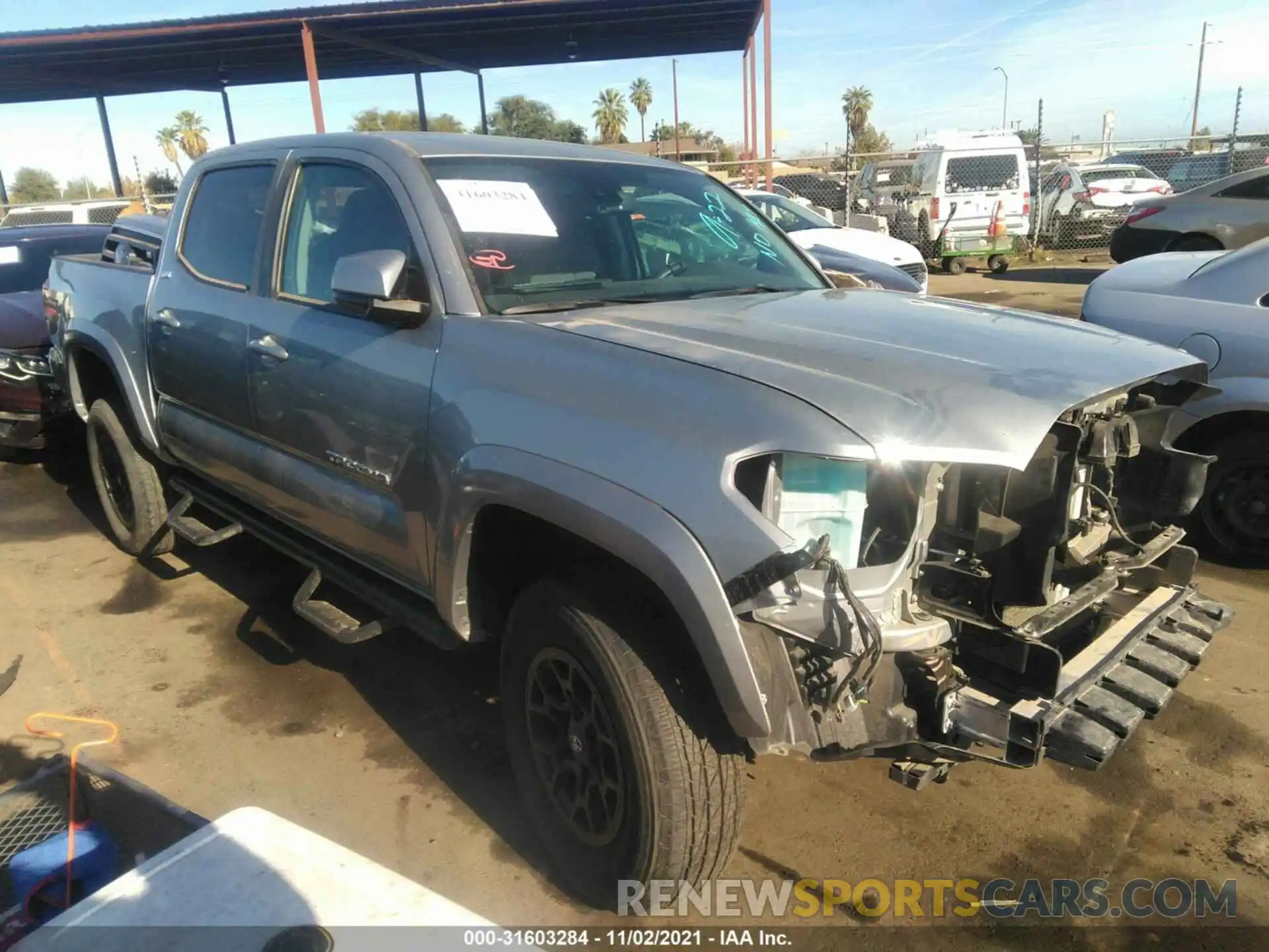 1 Photograph of a damaged car 3TMCZ5ANXMM377125 TOYOTA TACOMA 4WD 2021