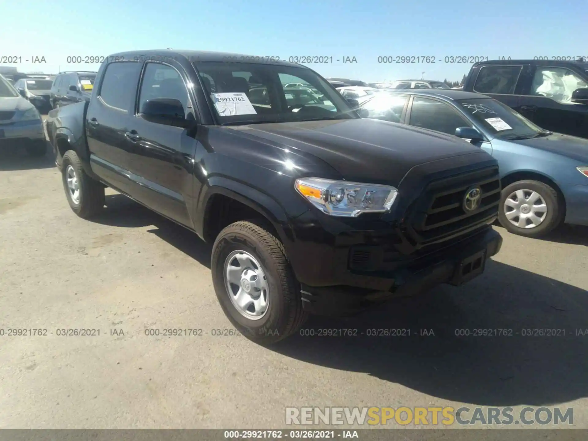 1 Photograph of a damaged car 3TMCZ5ANXMM390862 TOYOTA TACOMA 4WD 2021