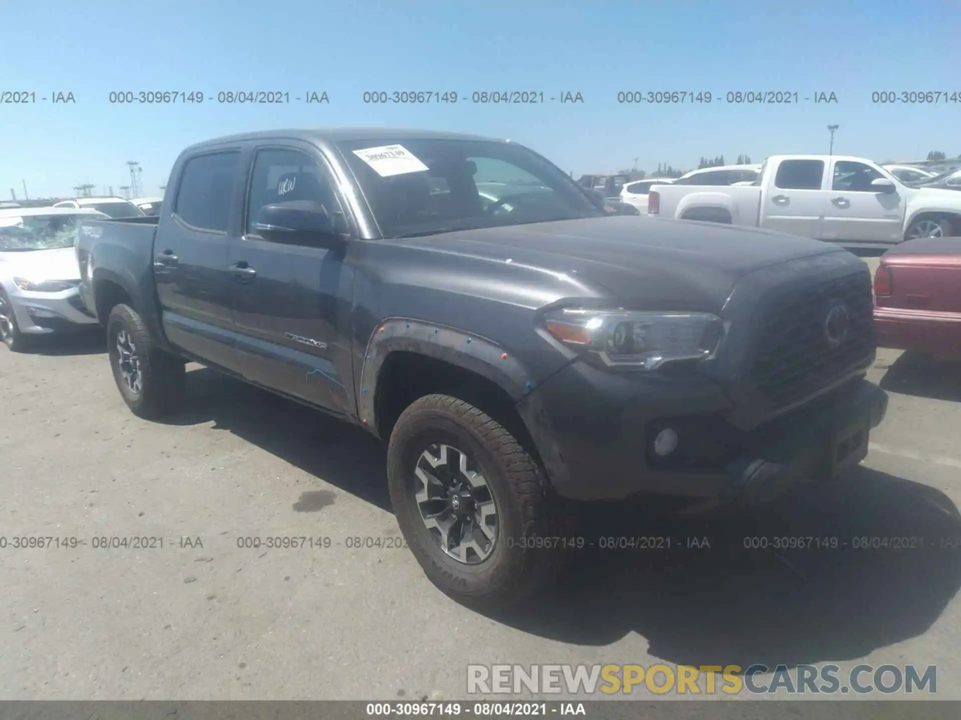 1 Photograph of a damaged car 3TMCZ5ANXMM399707 TOYOTA TACOMA 4WD 2021