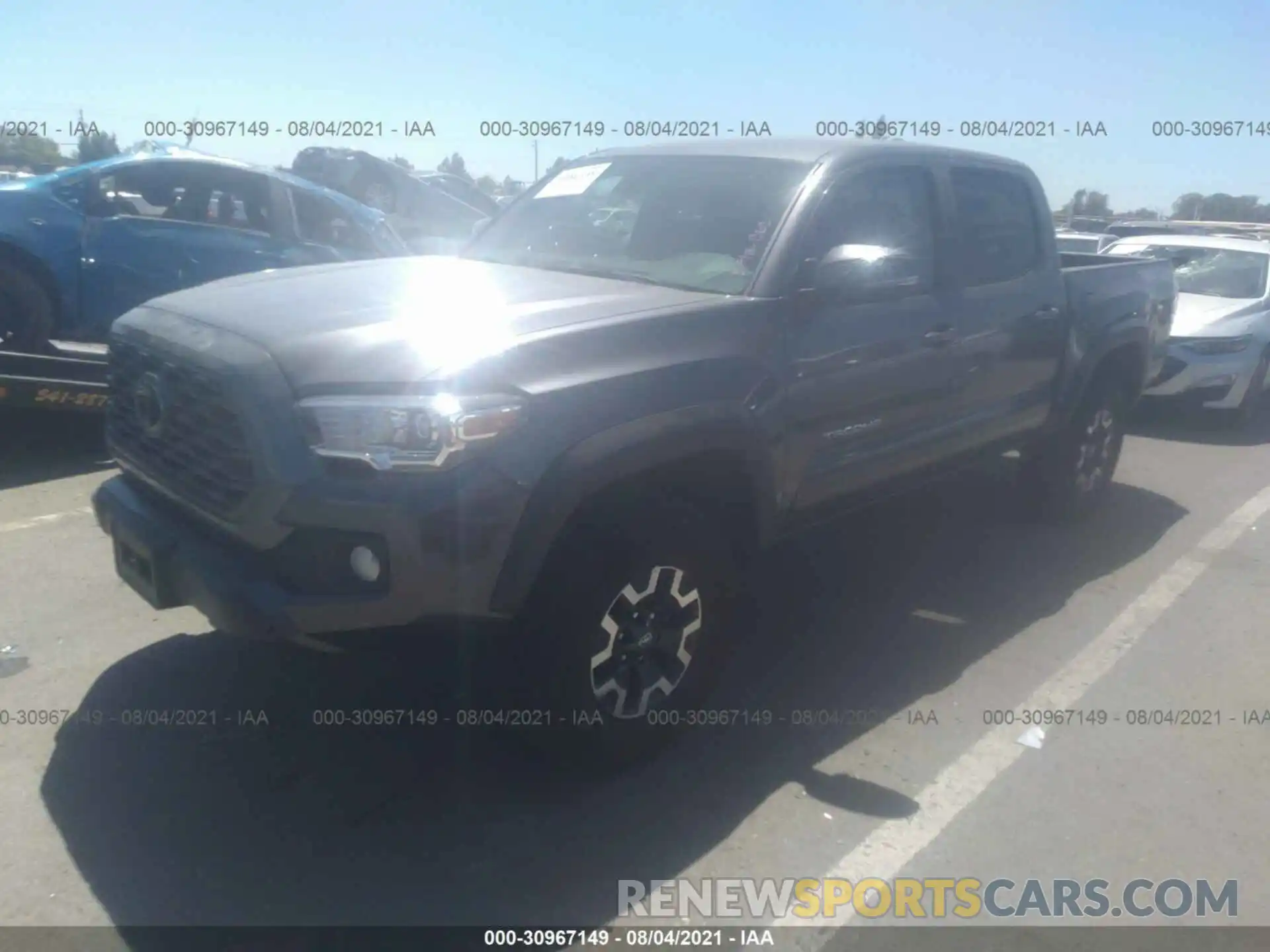 2 Photograph of a damaged car 3TMCZ5ANXMM399707 TOYOTA TACOMA 4WD 2021