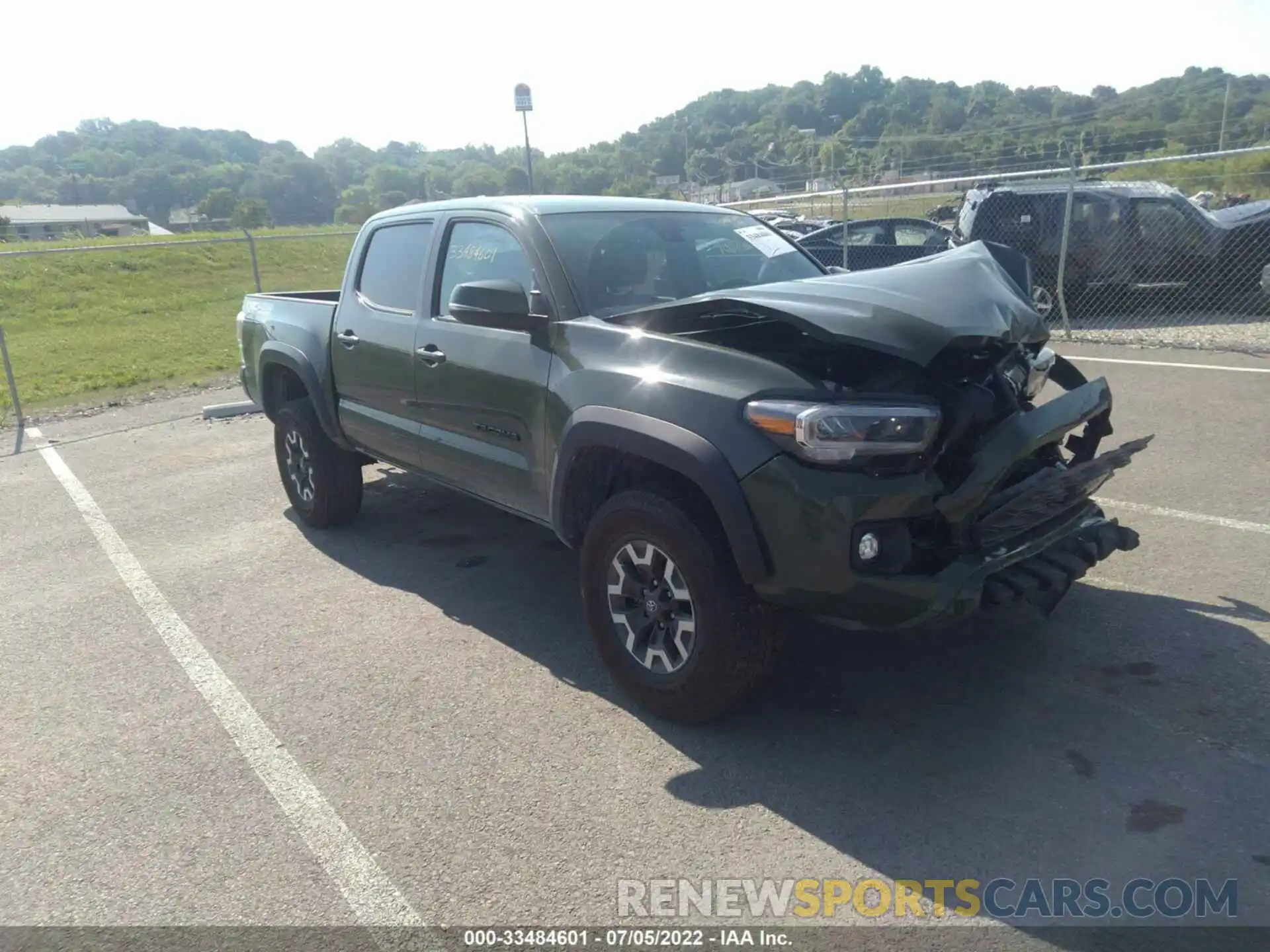 1 Photograph of a damaged car 3TMCZ5ANXMM423777 TOYOTA TACOMA 4WD 2021